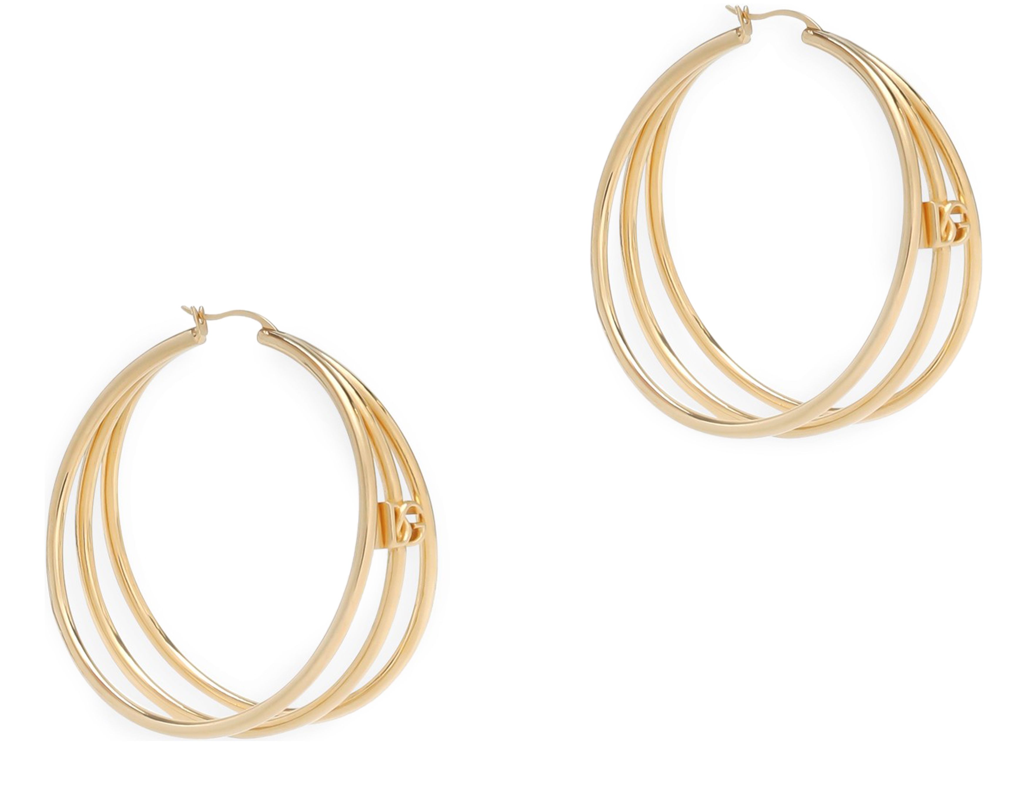 Dolce & Gabbana DG logo creole multi-hoop earrings