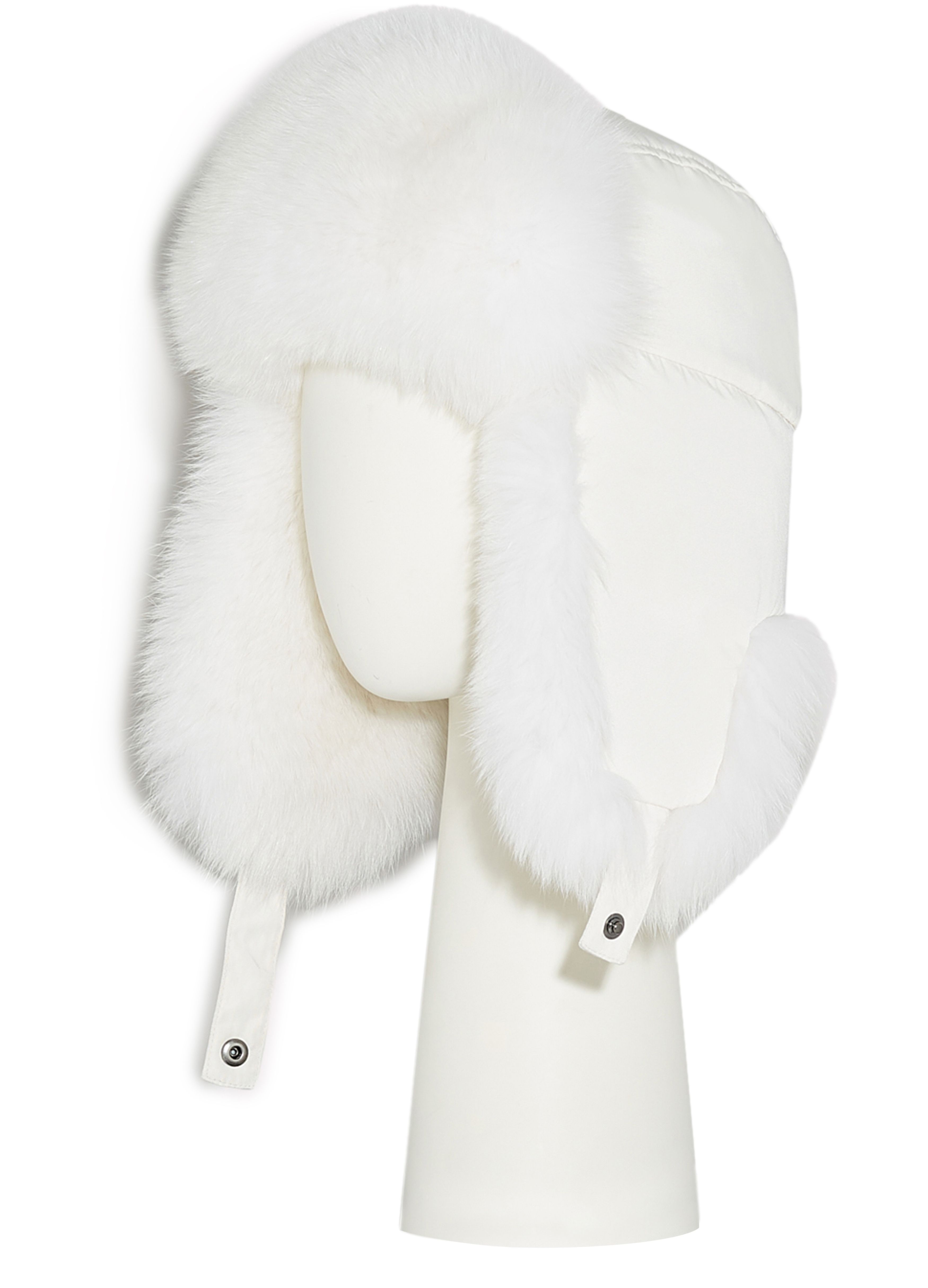 Yves Salomon Fox Fur Trim Ushanka