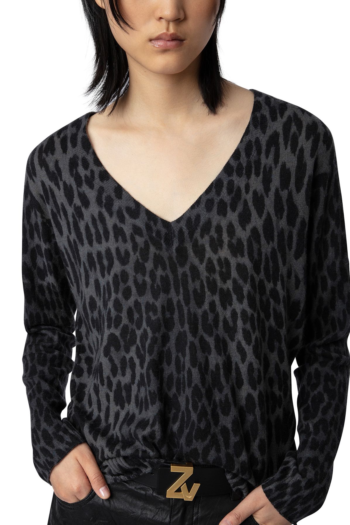 Zadig & Voltaire Brumy Leopard Cashmere Jumper