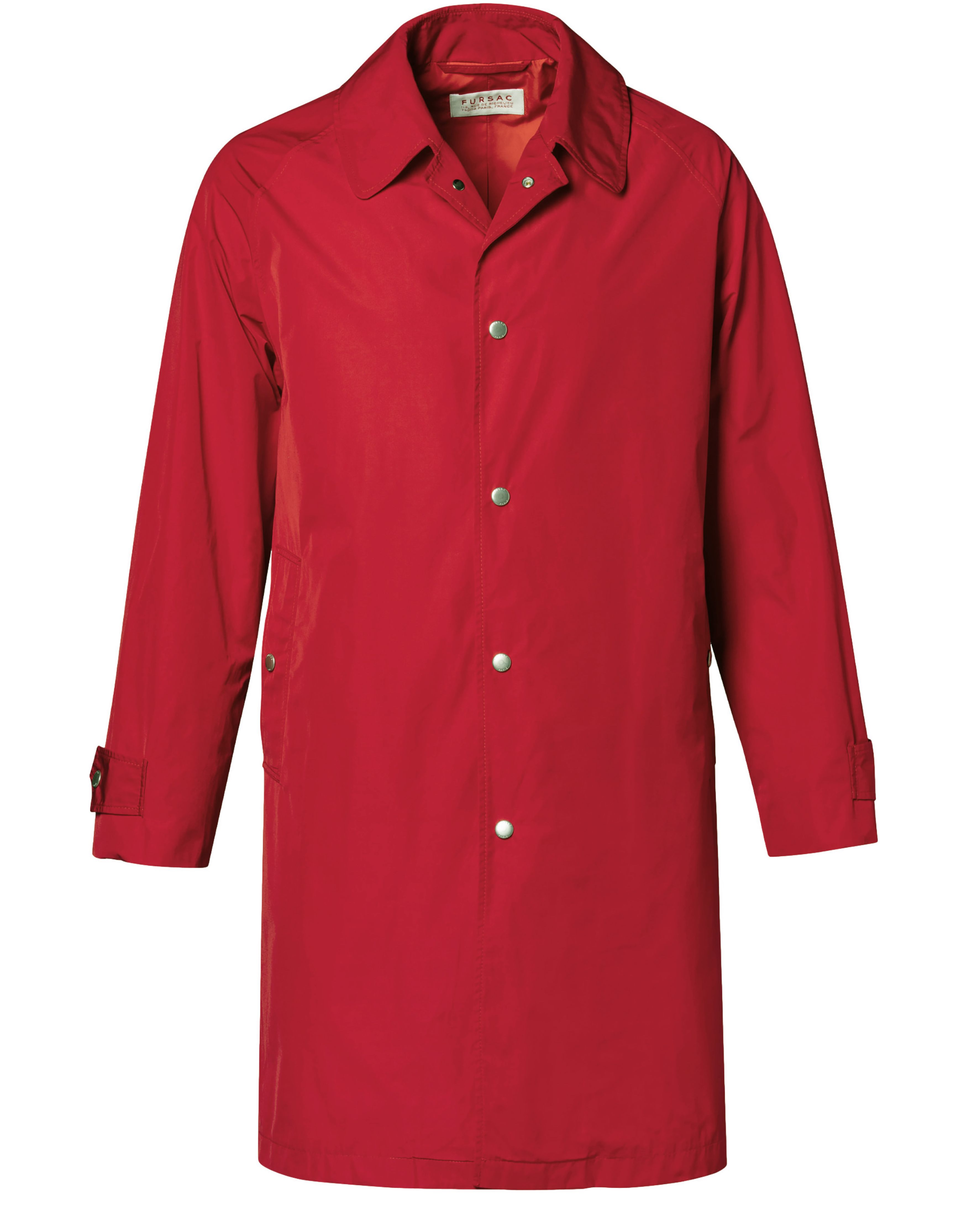  Cotton raincoat with shirt collar