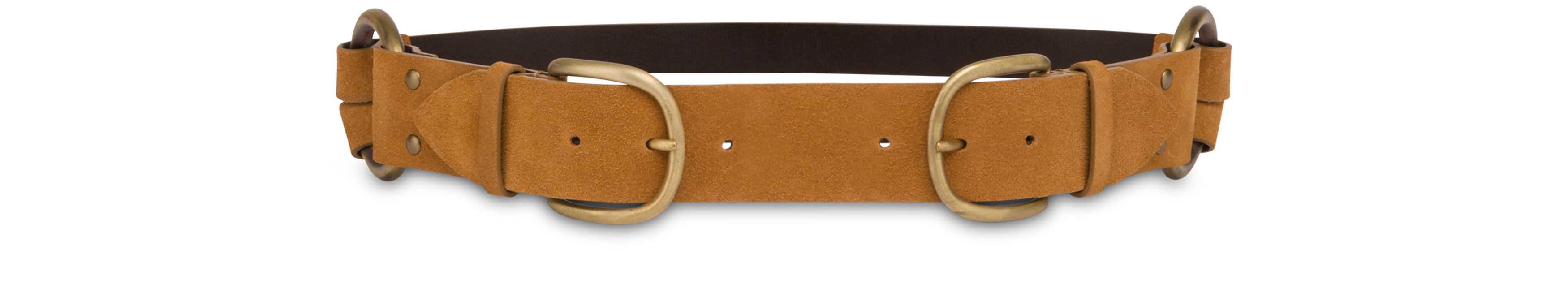 Alberta Ferretti Belt in suede calfskin with double buckle