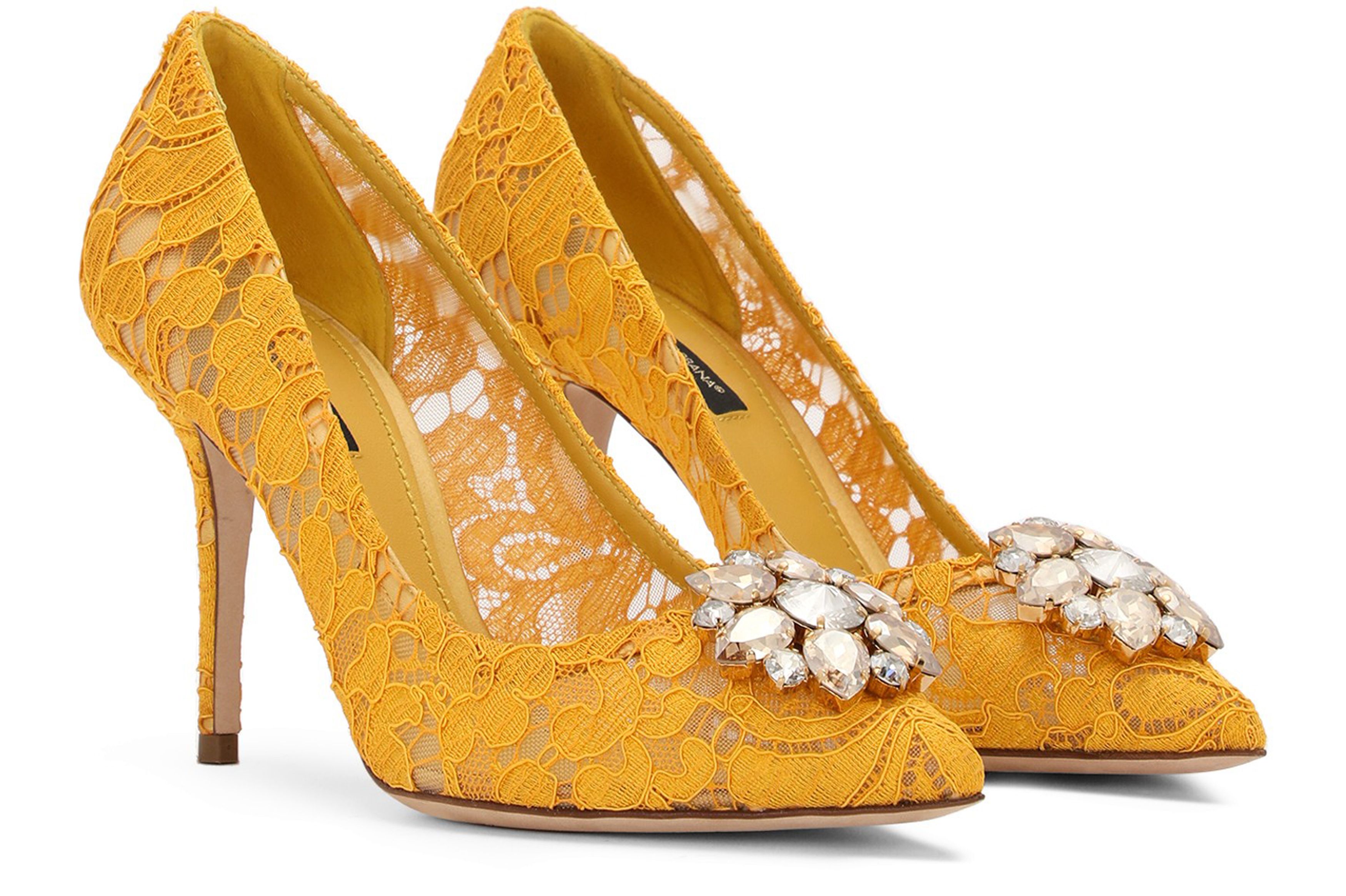 Dolce & Gabbana Taormina lace with crystals pumps