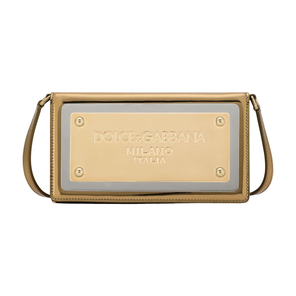 Dolce & Gabbana Phone bag with branded maxi-plate