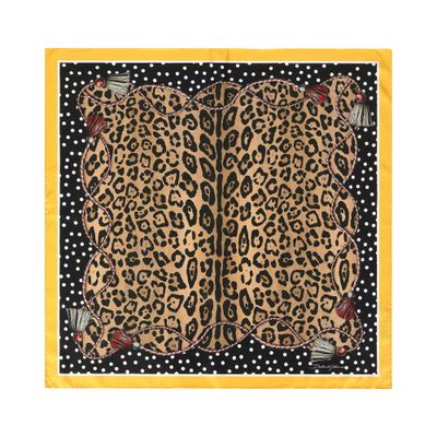 Dolce & Gabbana Leopard-print twill scarf (90 x 90)