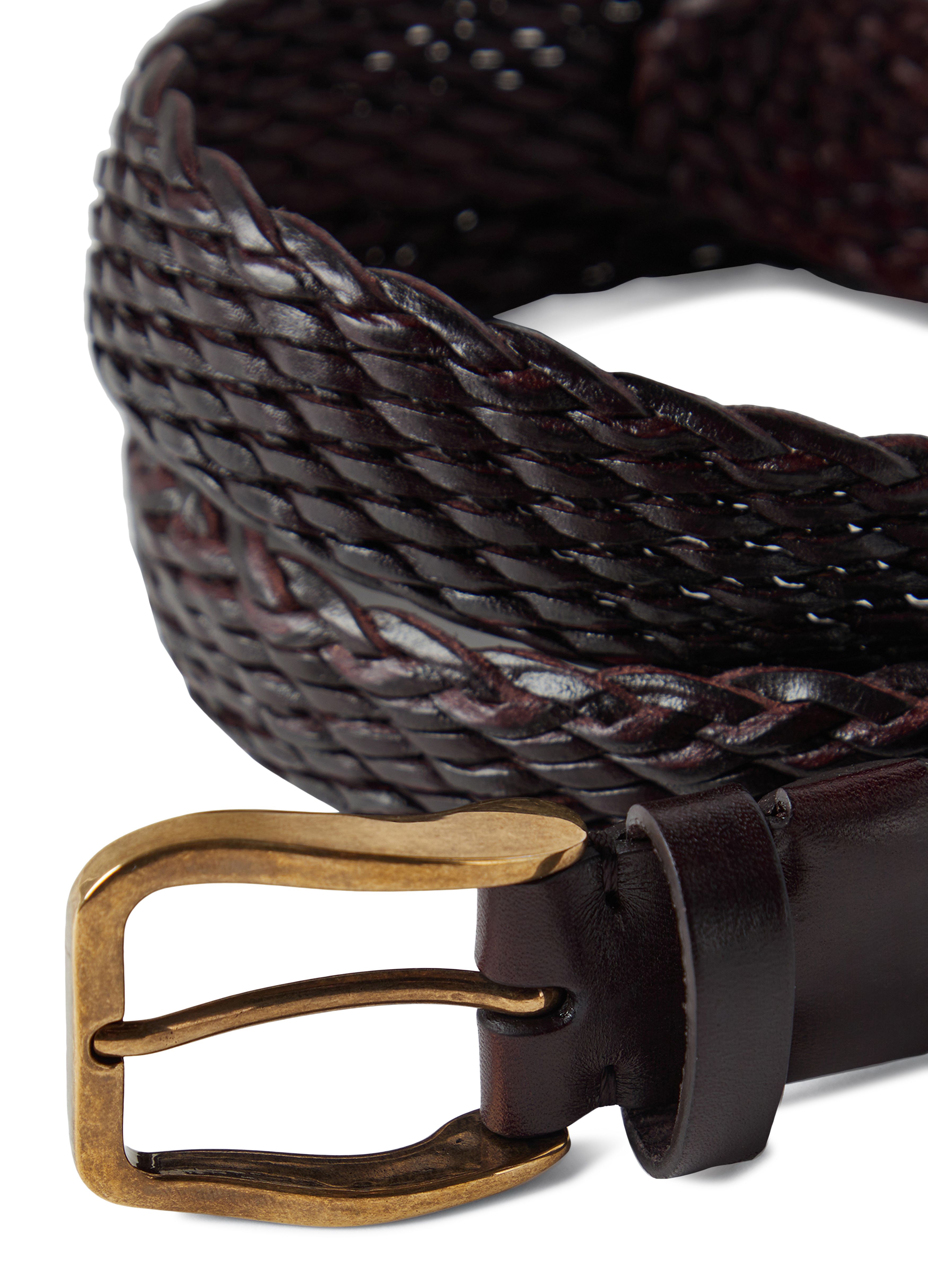 Brunello Cucinelli Braided calfskin belt