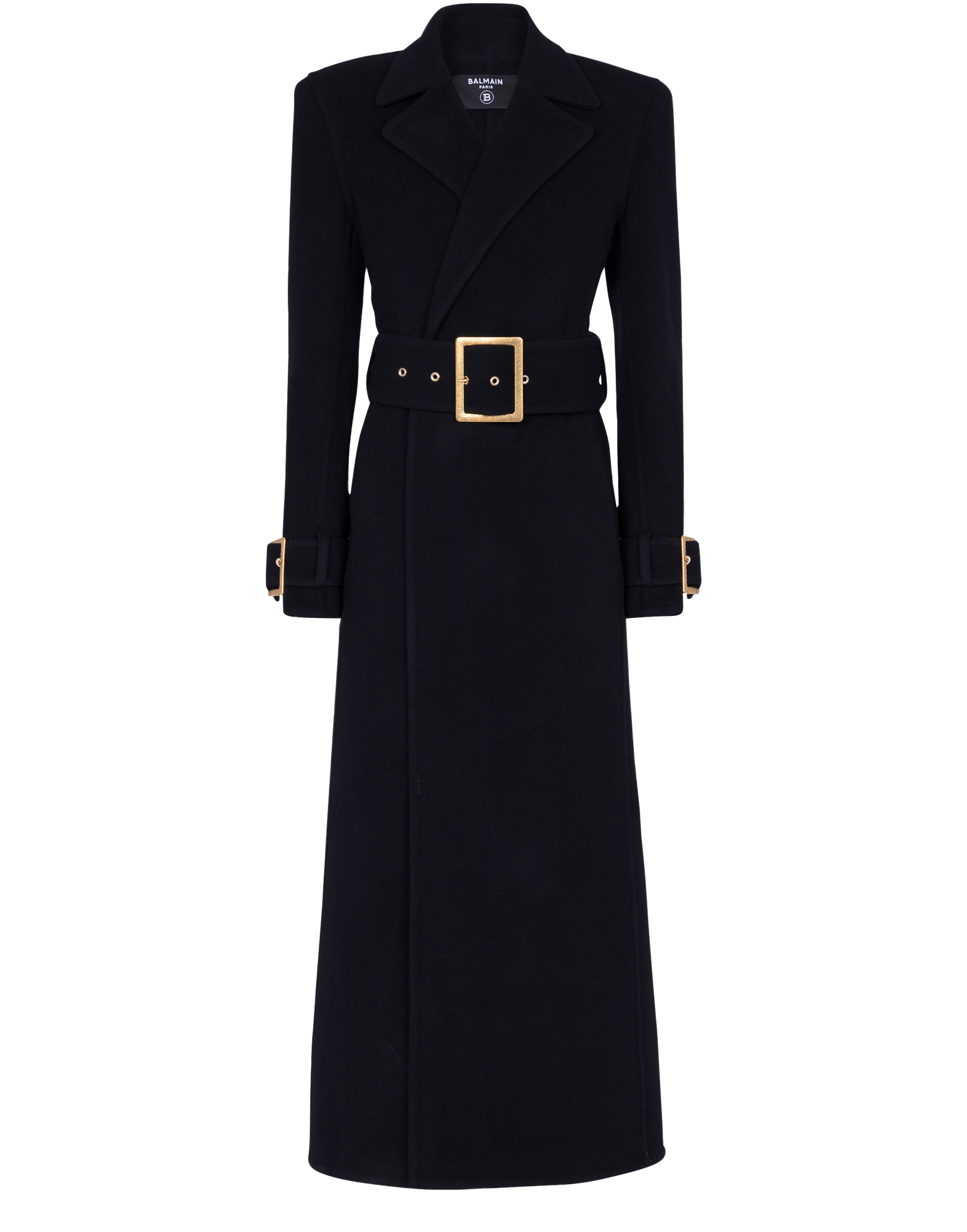 Balmain Long coat with belt