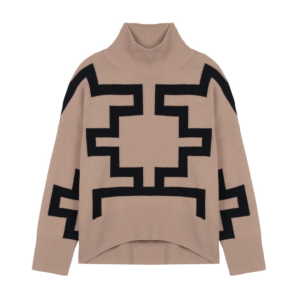  Iwar graphic wool and cashmere sweater