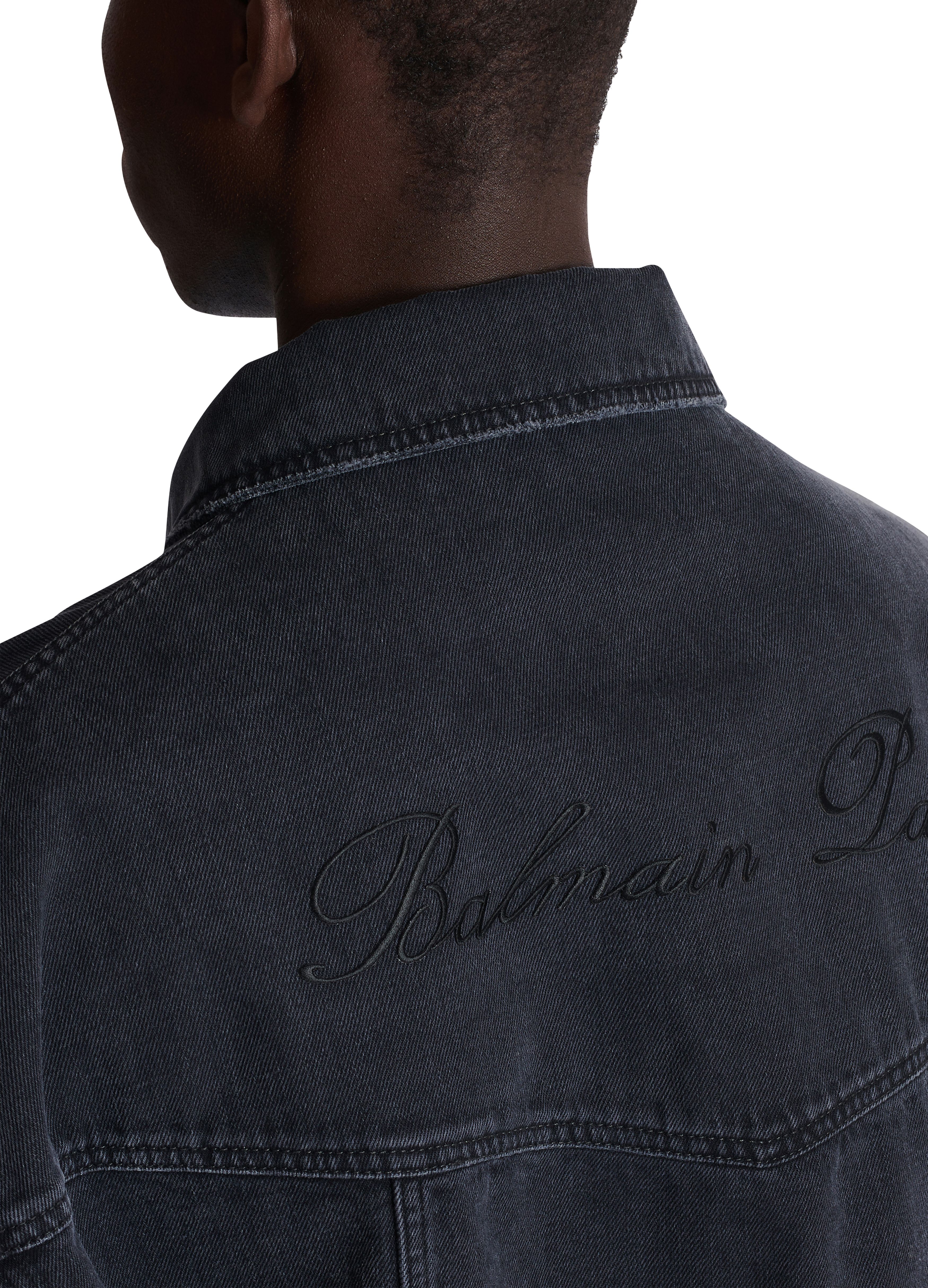 Balmain Worn-Effect Denim Jacket