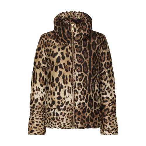 Dolce & Gabbana Padded leopard-print nylon jacket