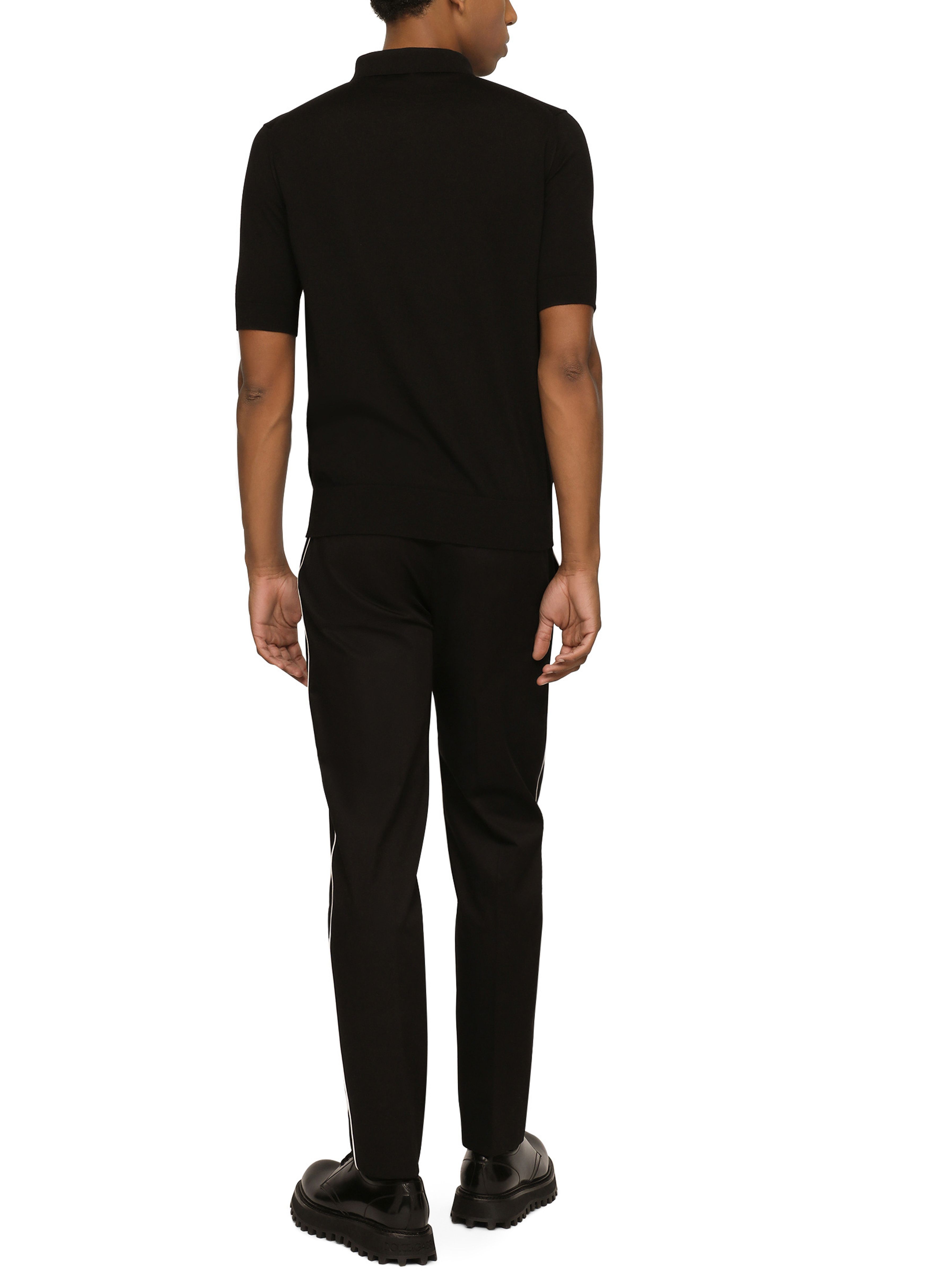 Dolce & Gabbana Stretch cotton pants with DG hardware