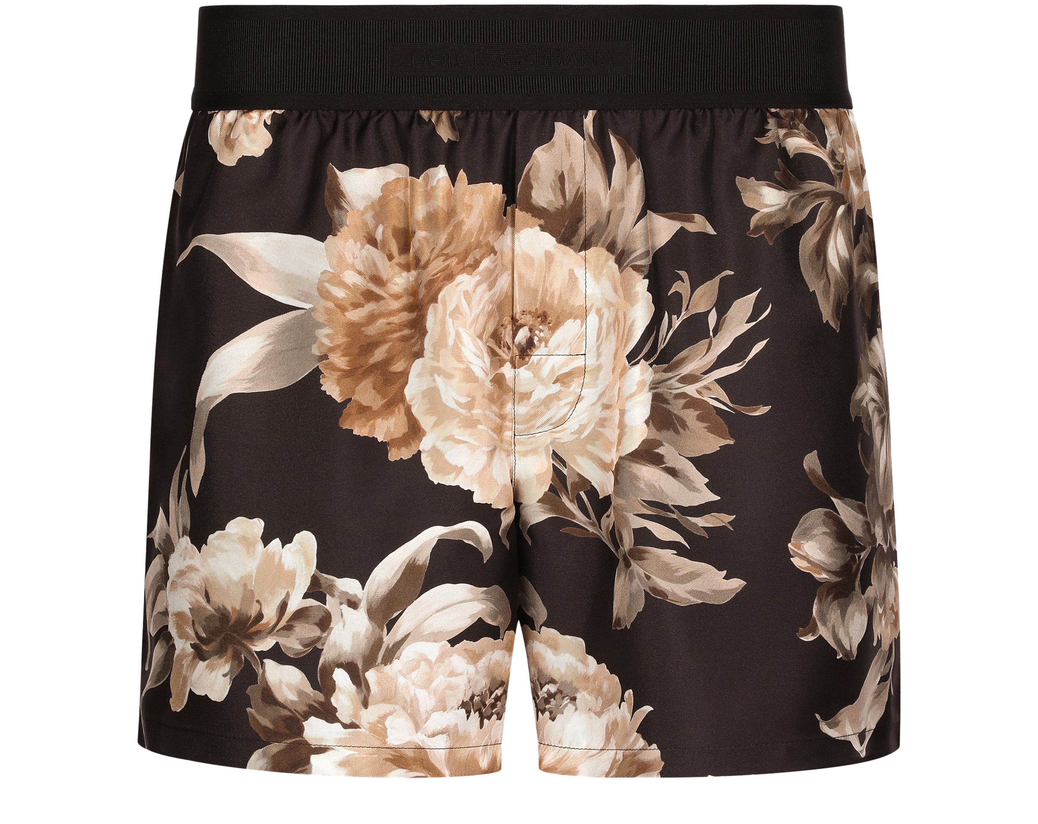 Dolce & Gabbana Floral-print silk shorts