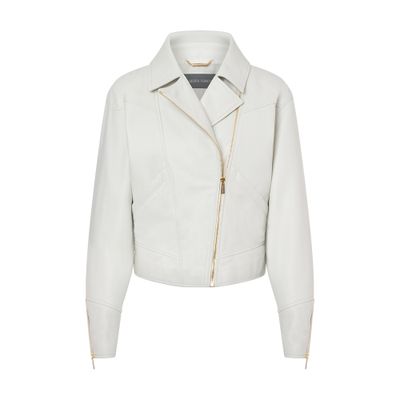 Alberta Ferretti Nappa leather biker jacket