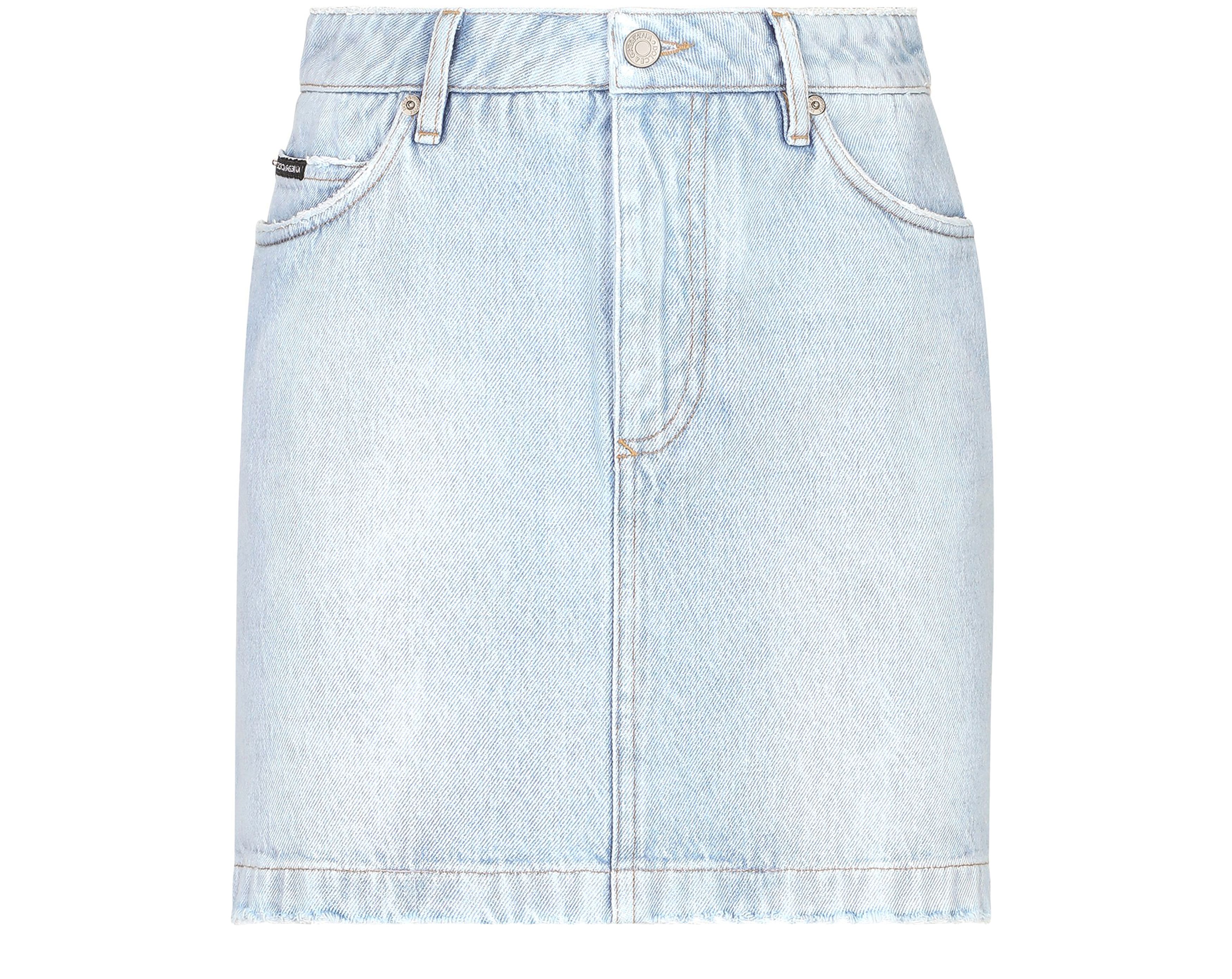 Dolce & Gabbana Cotton denim miniskirt