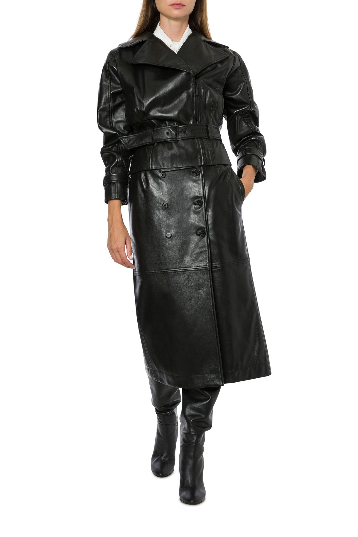 Alberta Ferretti Wrap skirt in nappa leather