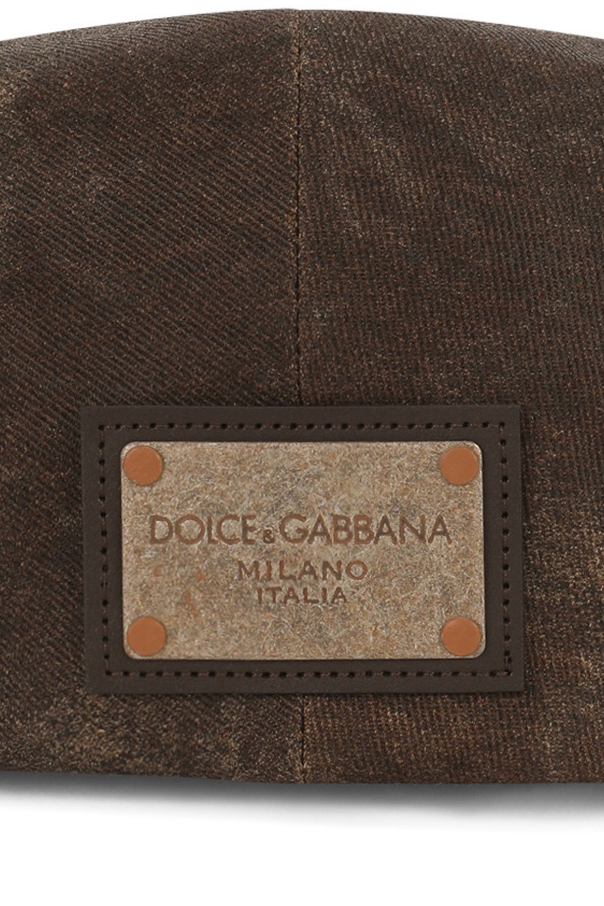 Dolce & Gabbana Washed cotton flat cap