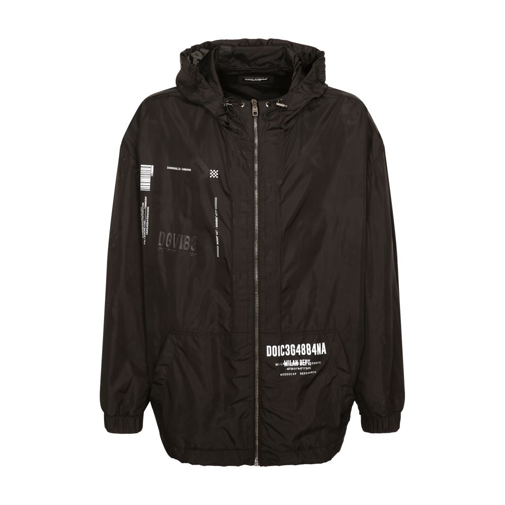 Dolce & Gabbana VIB3 printed hooded nylon jacket