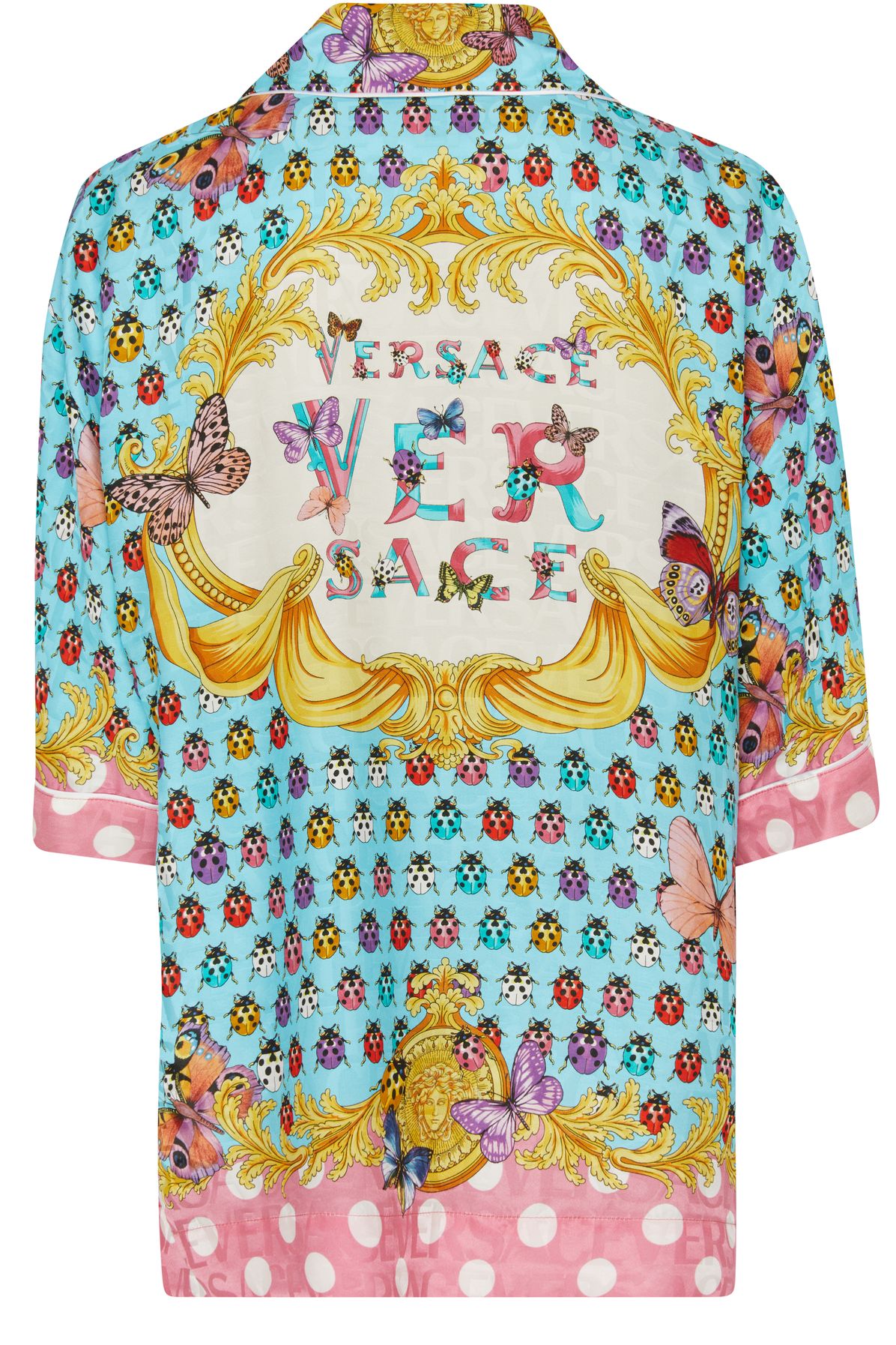 Versace Holiday print and butterfly shirt