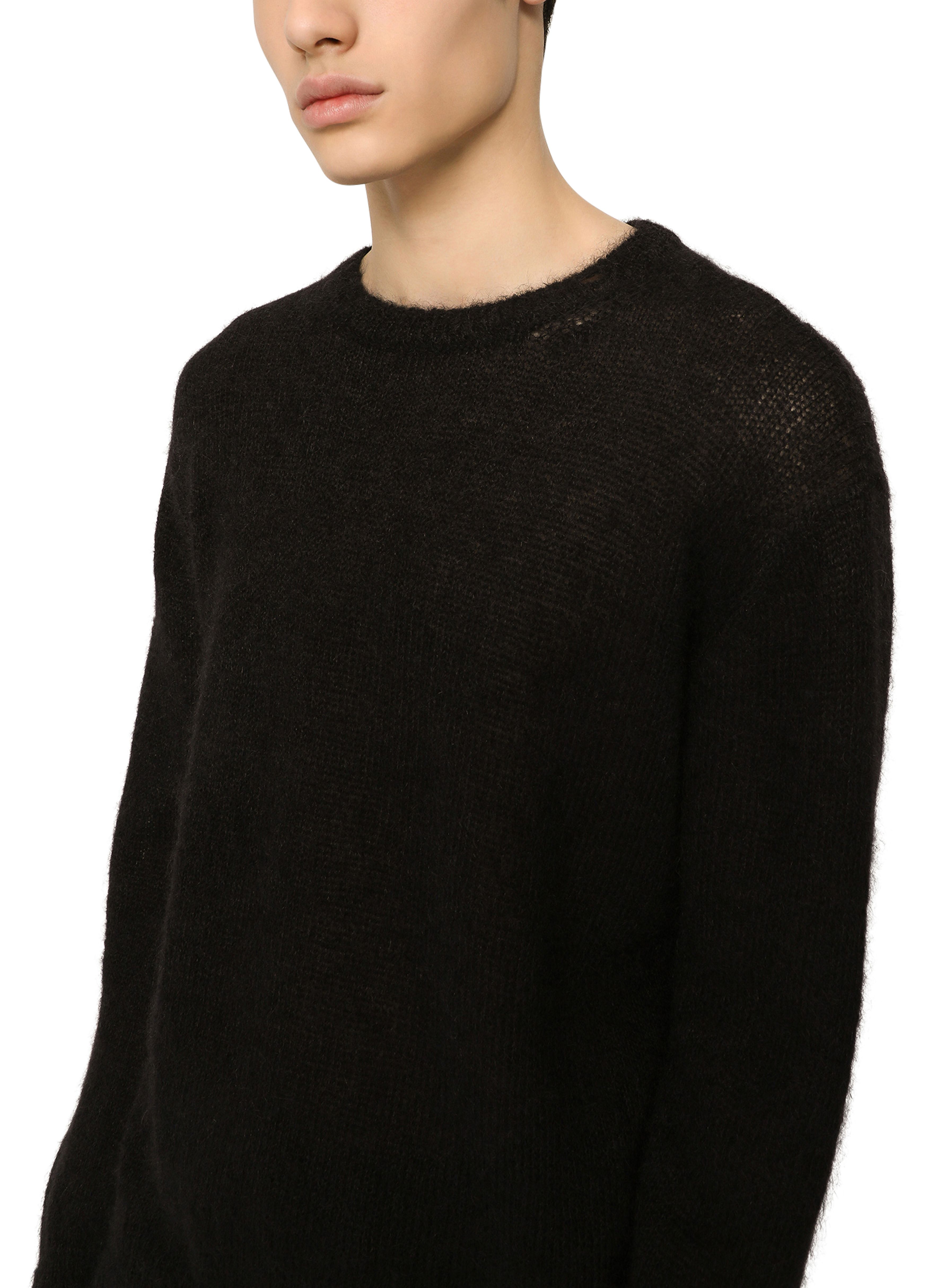 Dolce & Gabbana Round-neck mohair wool sweater