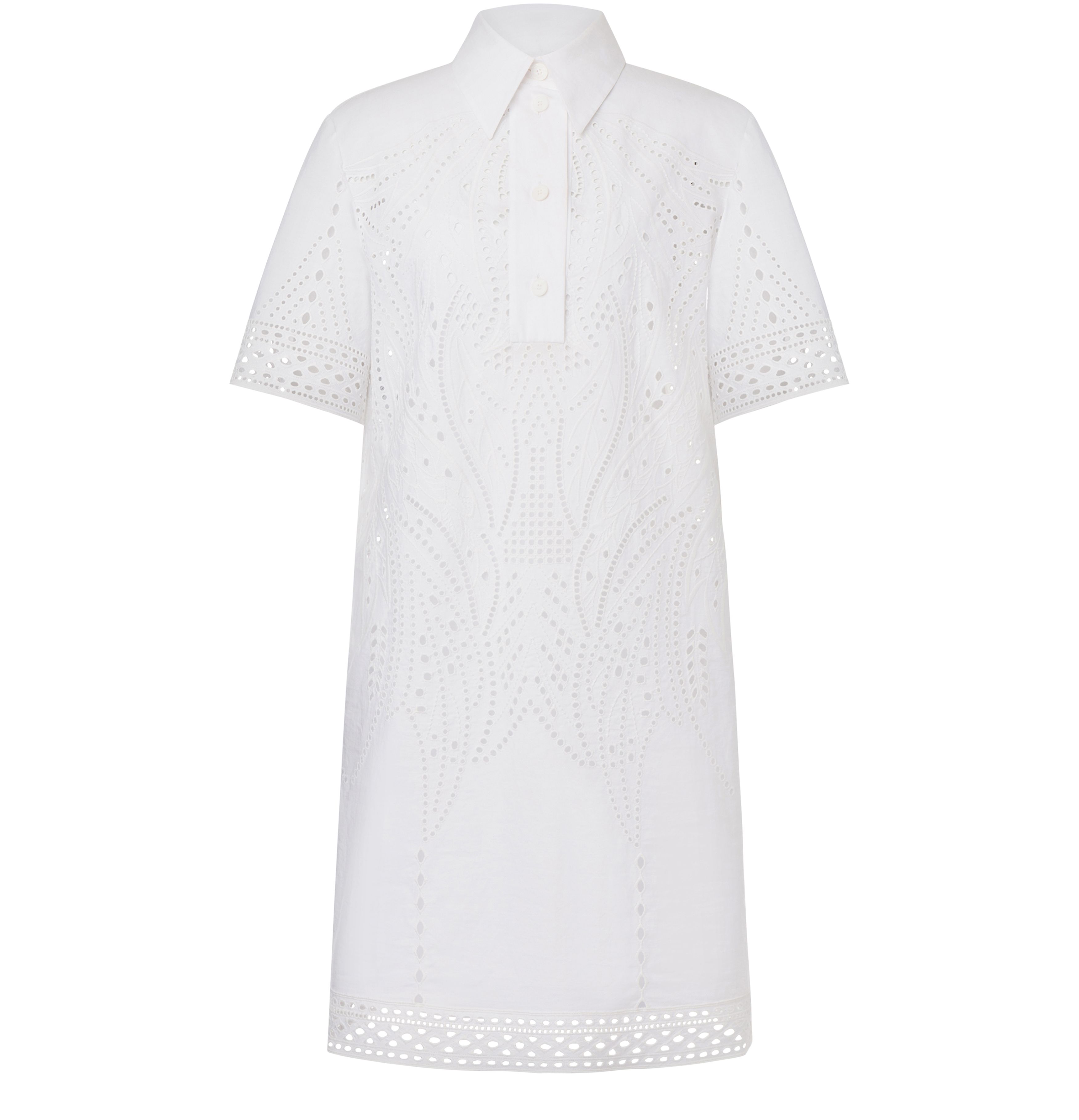 Alberta Ferretti Poplin dress in sangallo cotton