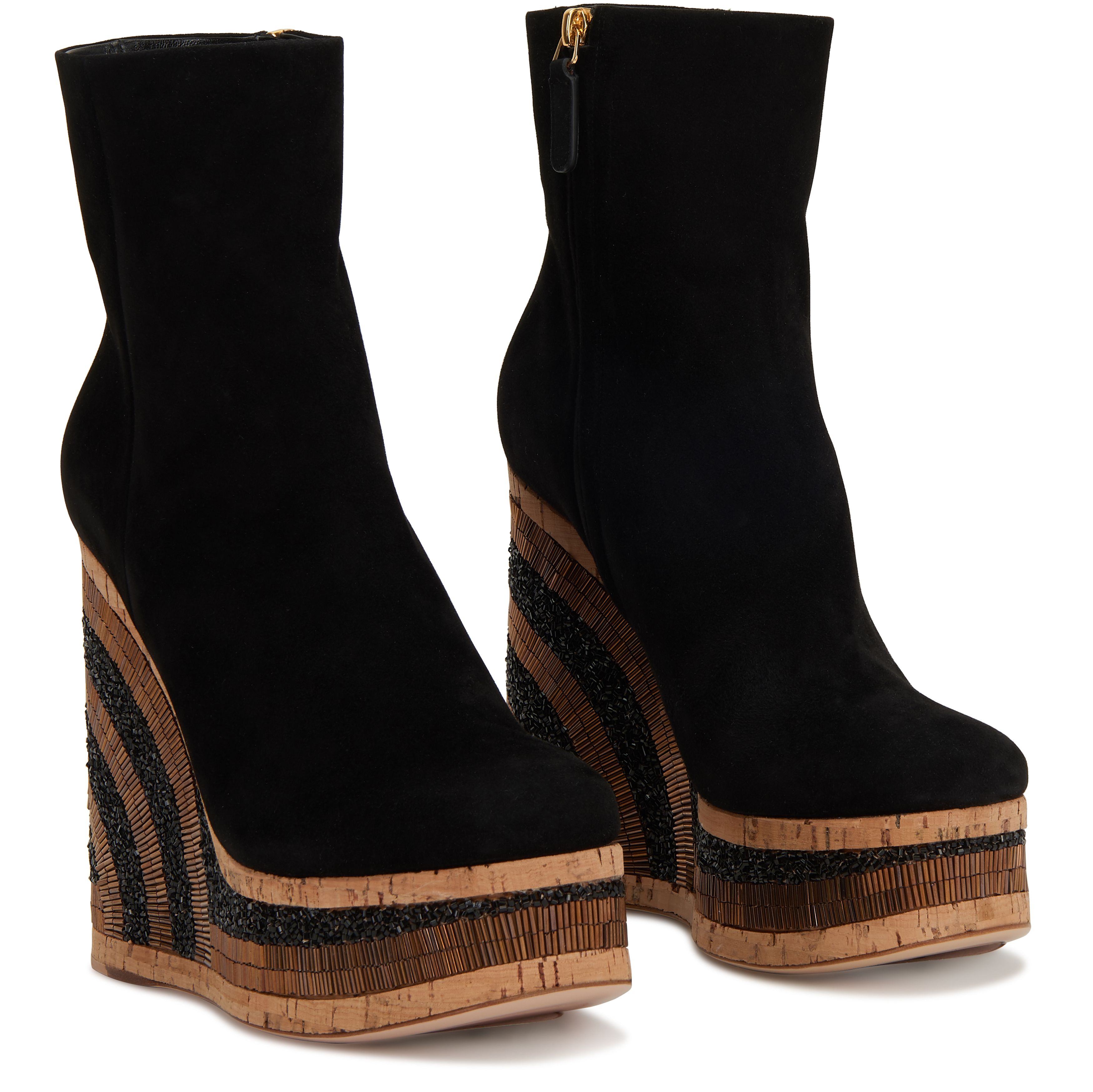 Haus Of Honey Bead Embellished Wedge Boots