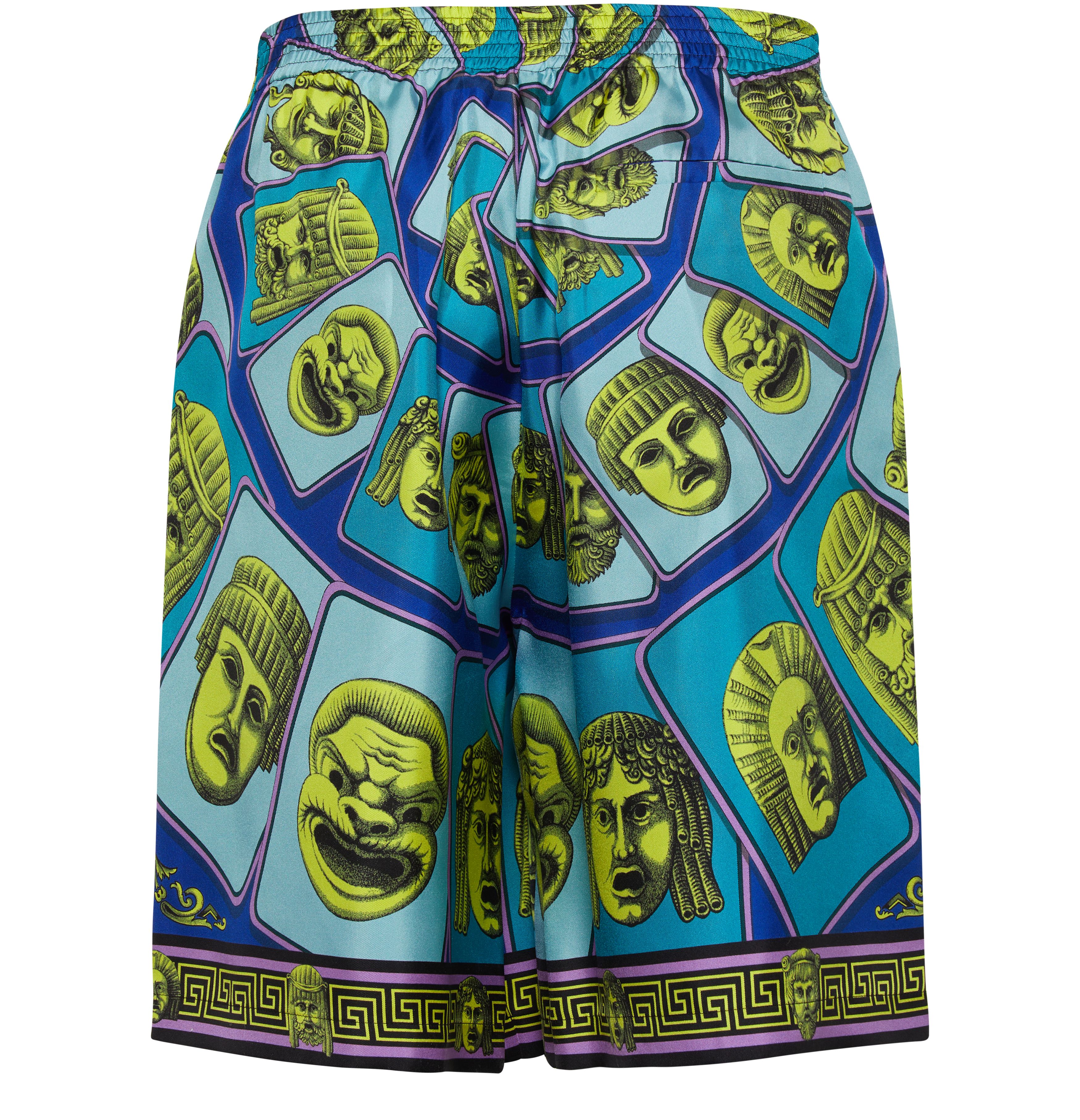 Versace Mask Scarf print shorts