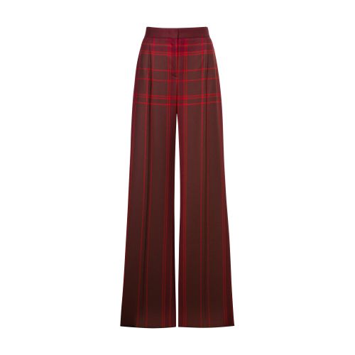 Alberta Ferretti Tartan wool trousers