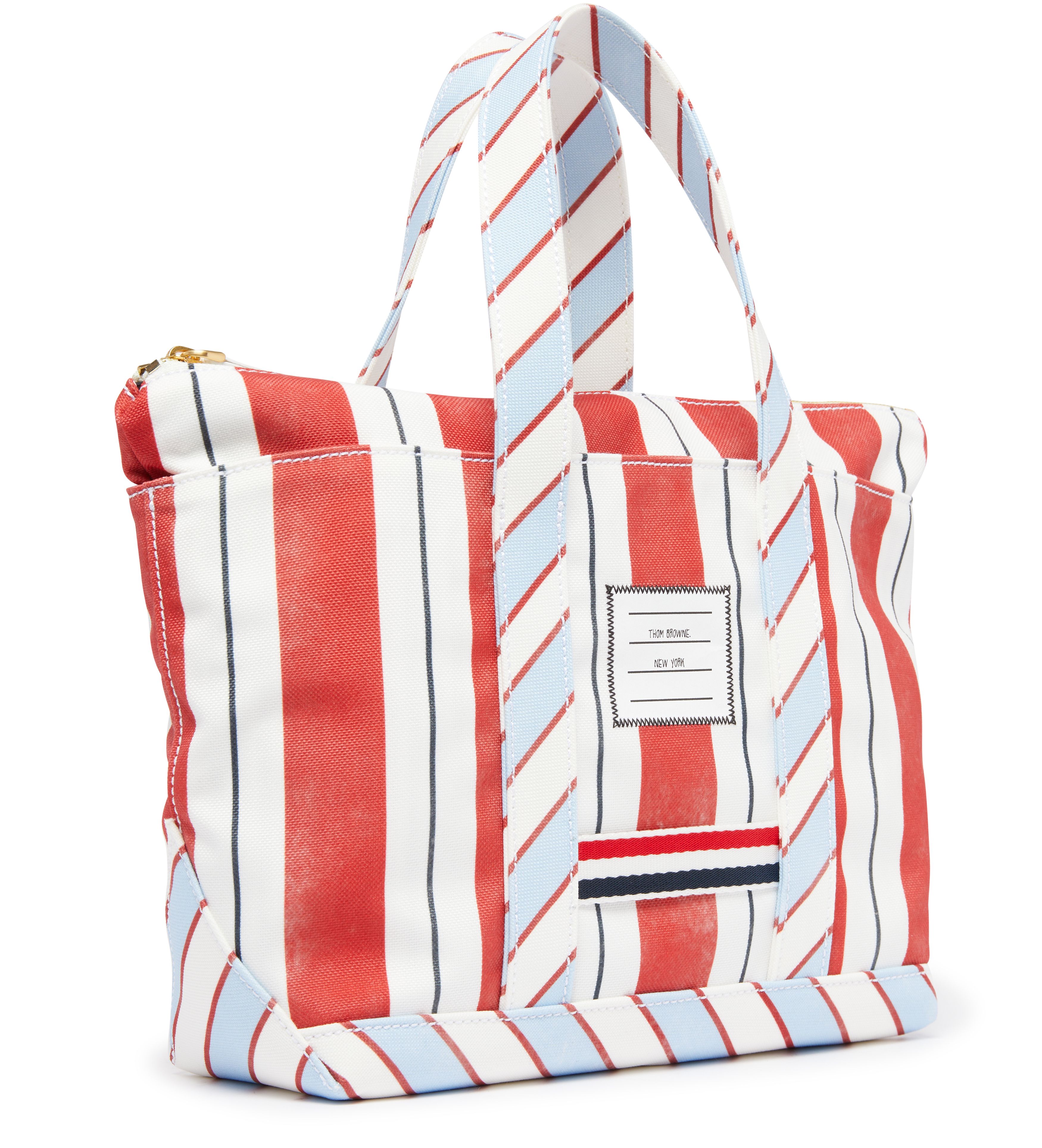 Thom Browne Striped canvas tote bag