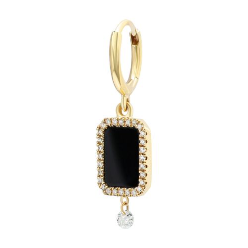 Persée Black Agate diamonds piercing