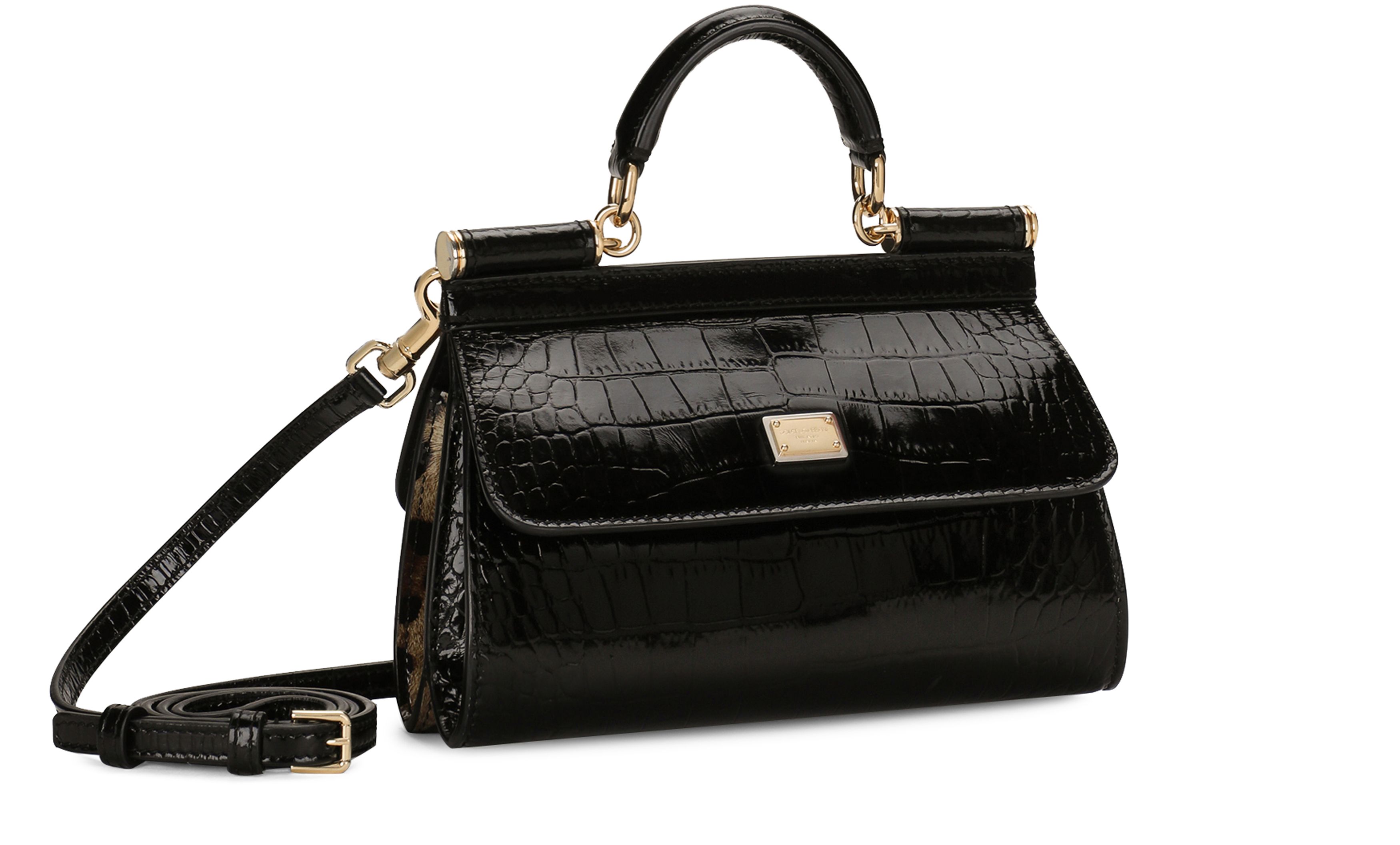 Dolce & Gabbana KIM DOLCE&GABBANA crocodile-embossed Sicily bag