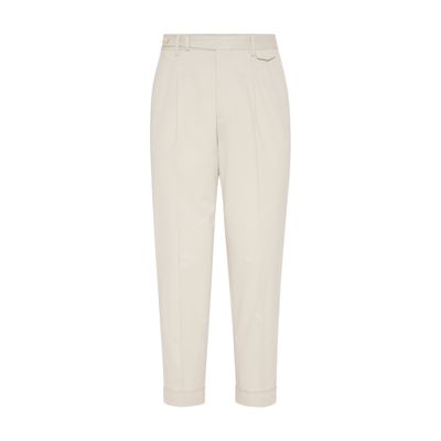 Brunello Cucinelli Gabardine leisure fit trousers