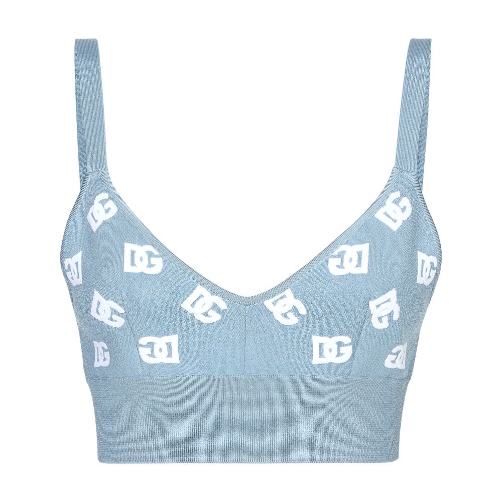 Dolce & Gabbana Viscose bralette top with logo