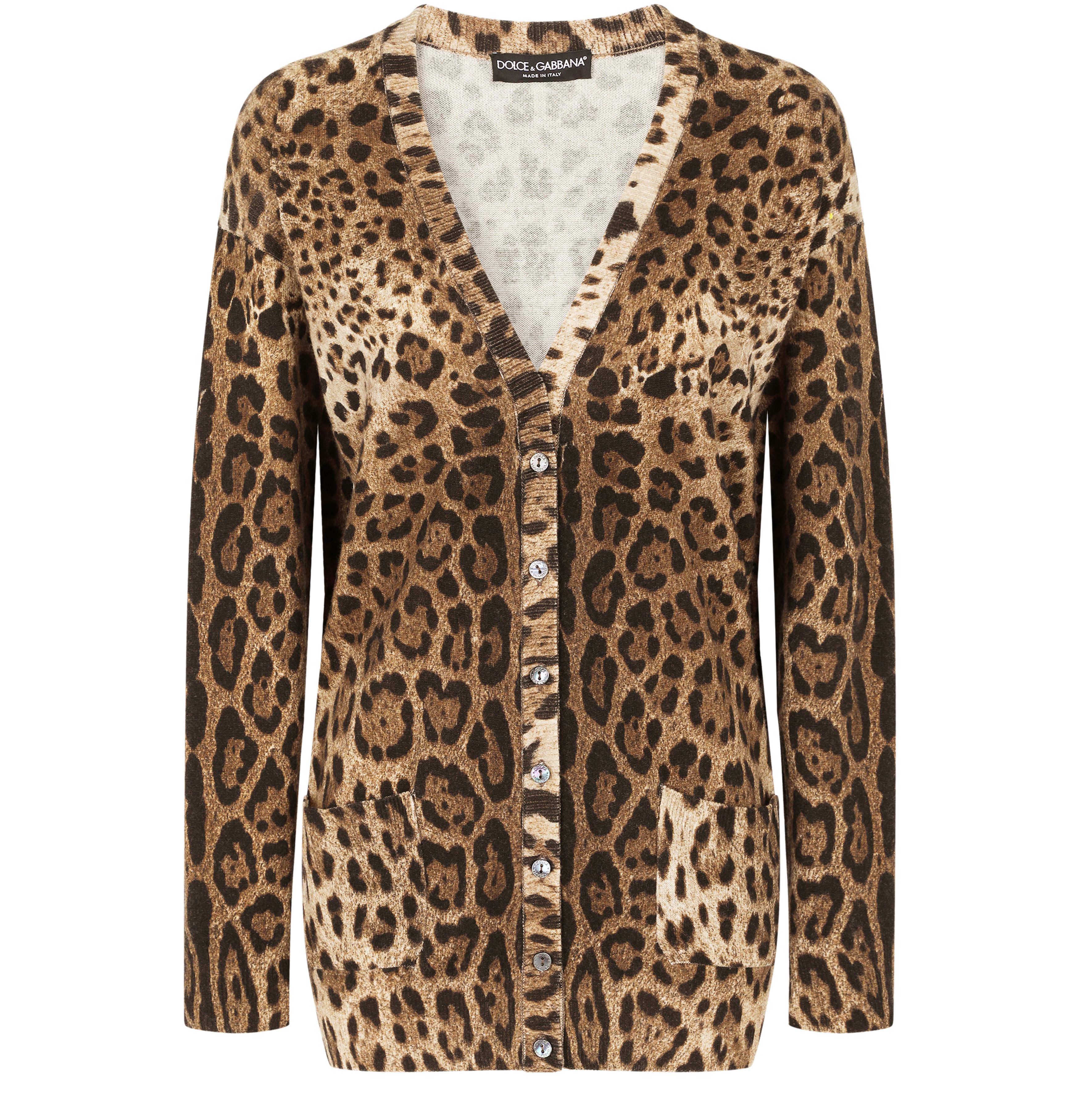 Dolce & Gabbana Leopard-print cashmere cardigan