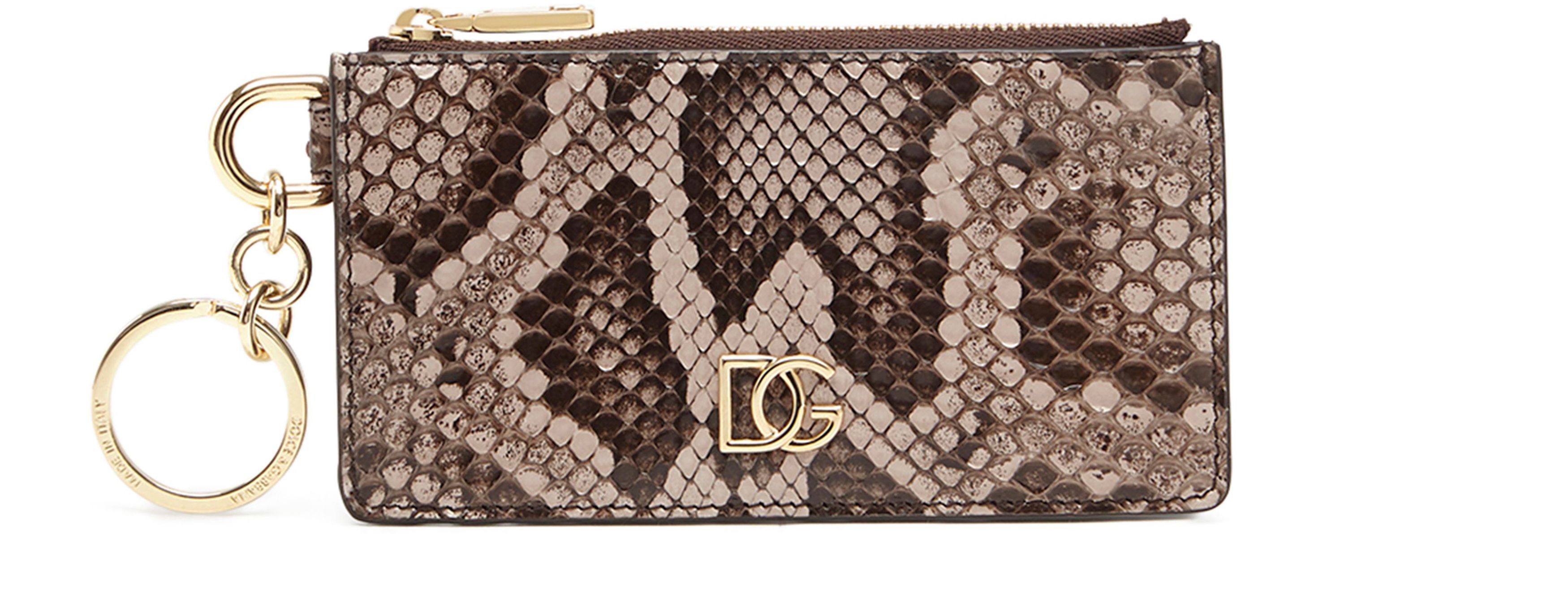 Dolce & Gabbana Python leather card holder