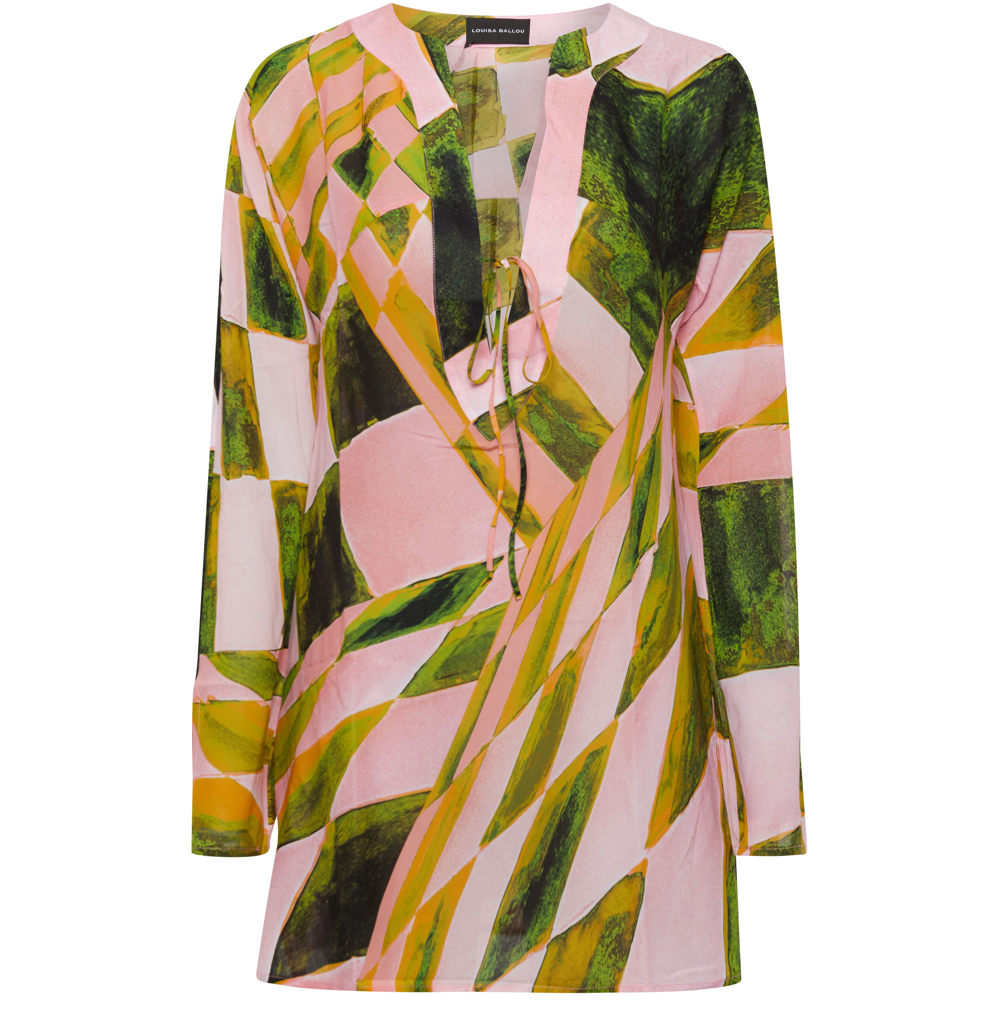 Louisa Ballou Caftan mini dress