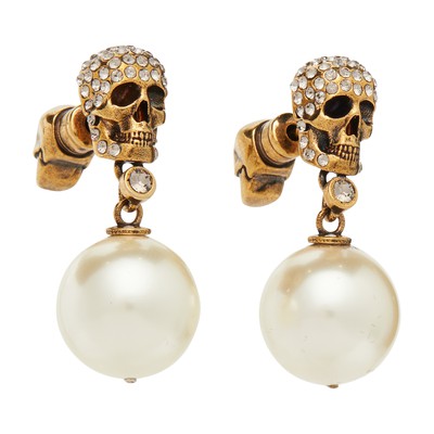 Alexander McQueen Pearl and Skull earrings