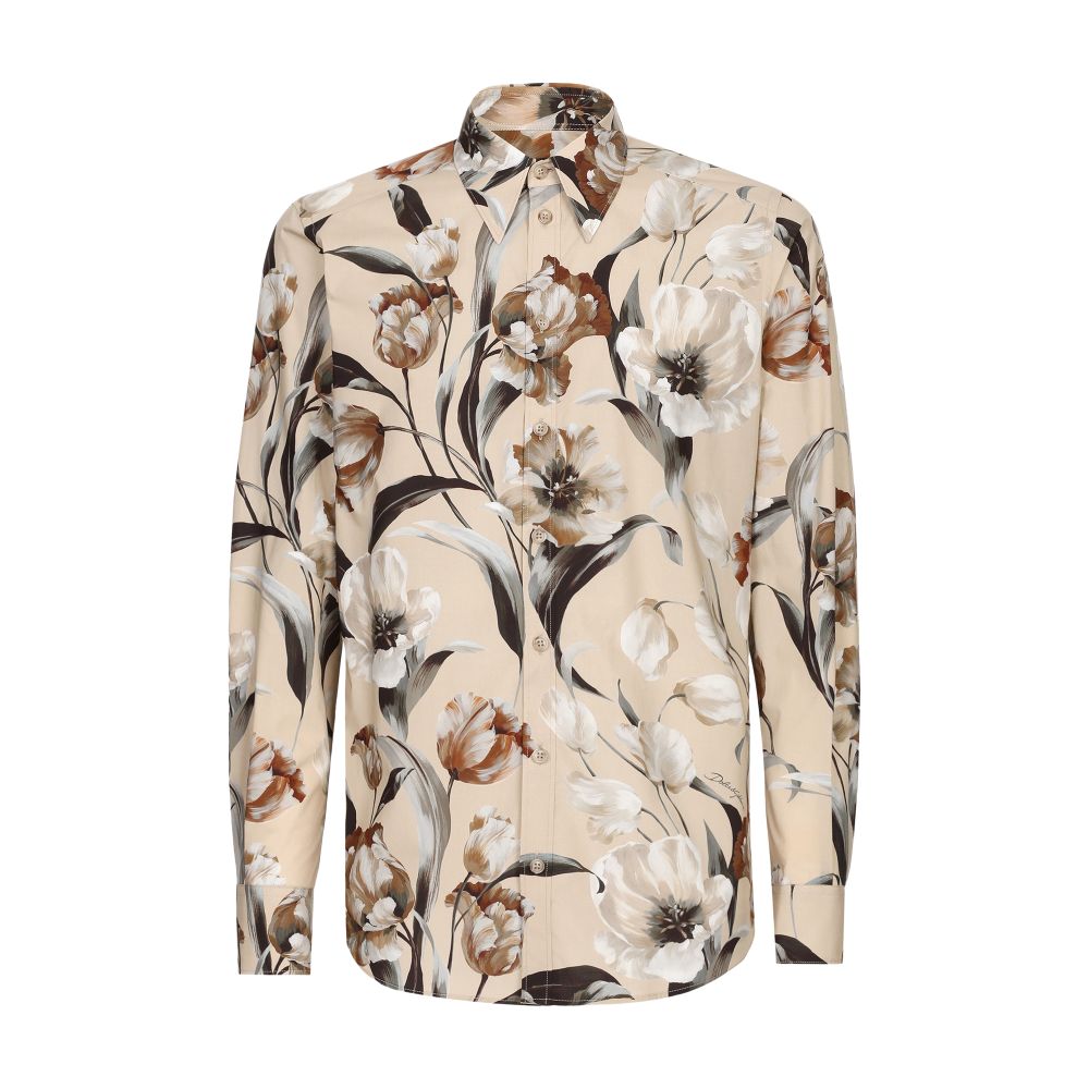 Dolce & Gabbana Tulip-print poplin Martina shirt