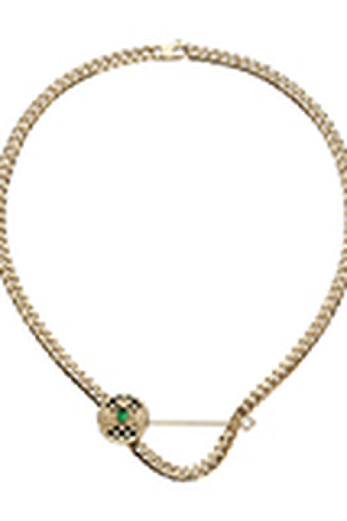 Balmain Emblem tie pin necklace