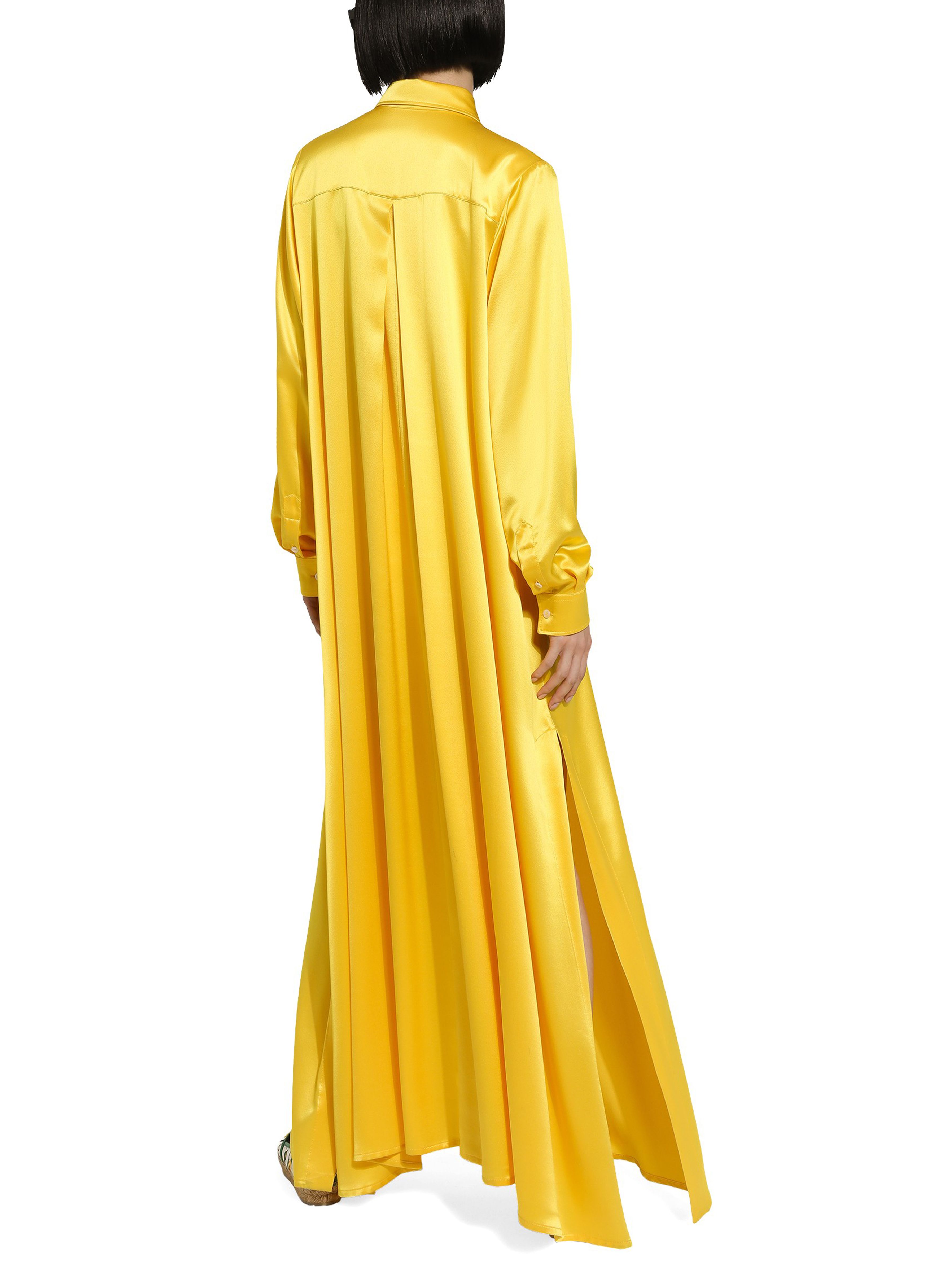 Dolce & Gabbana Long-sleeved silk crepe caftan