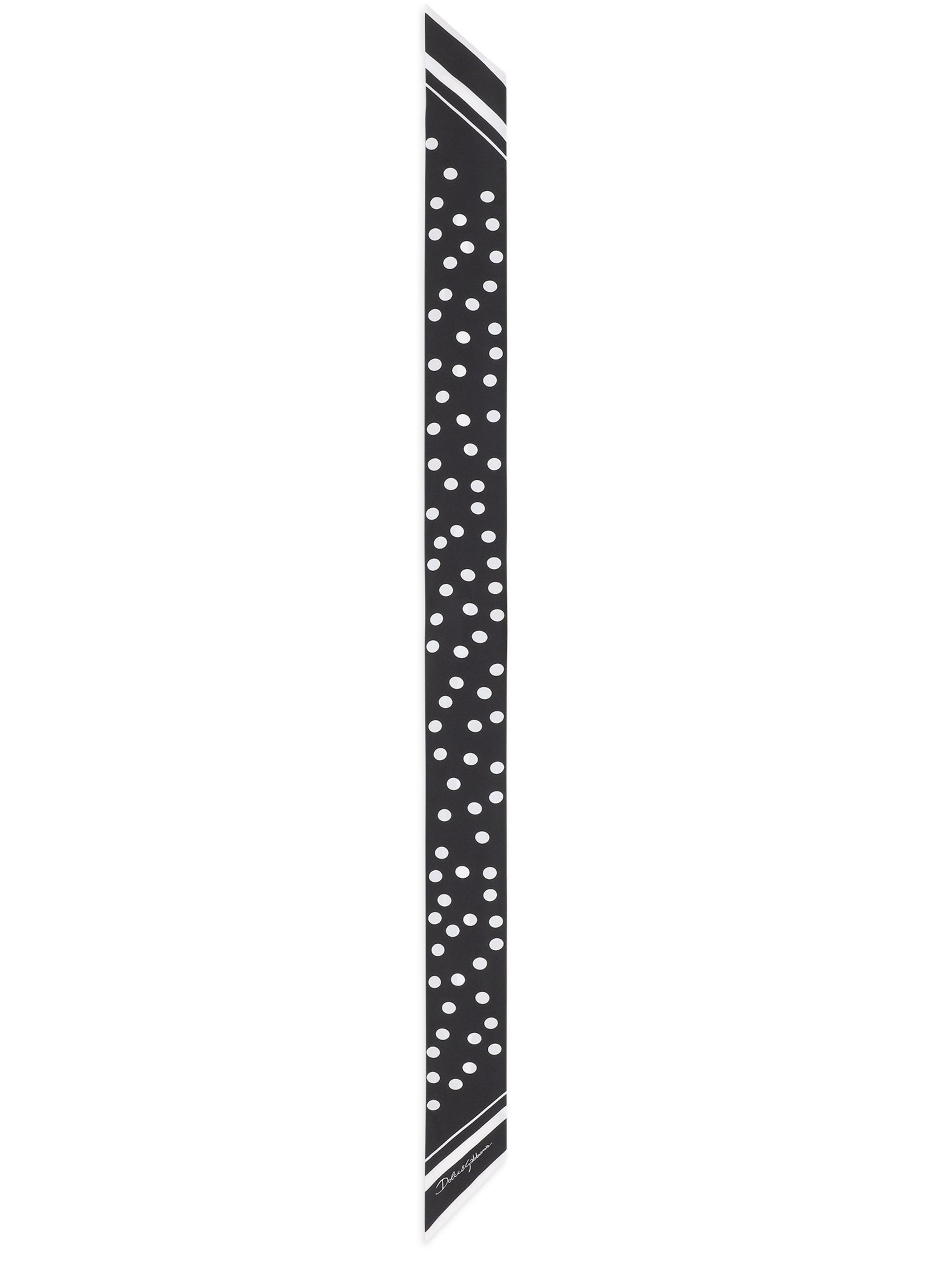 Dolce & Gabbana Polka-dot twill headscarf