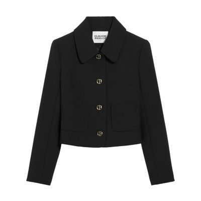  Cropped suit jacket