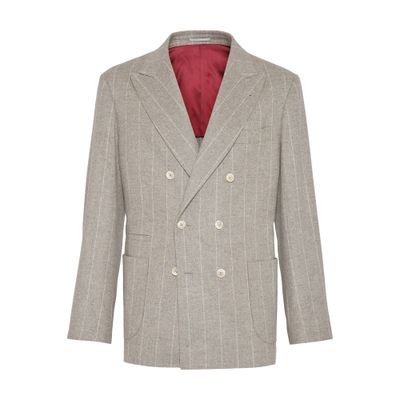 Brunello Cucinelli Chalk stripe unconstructed blazer