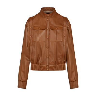  Leather Bomber Jacket