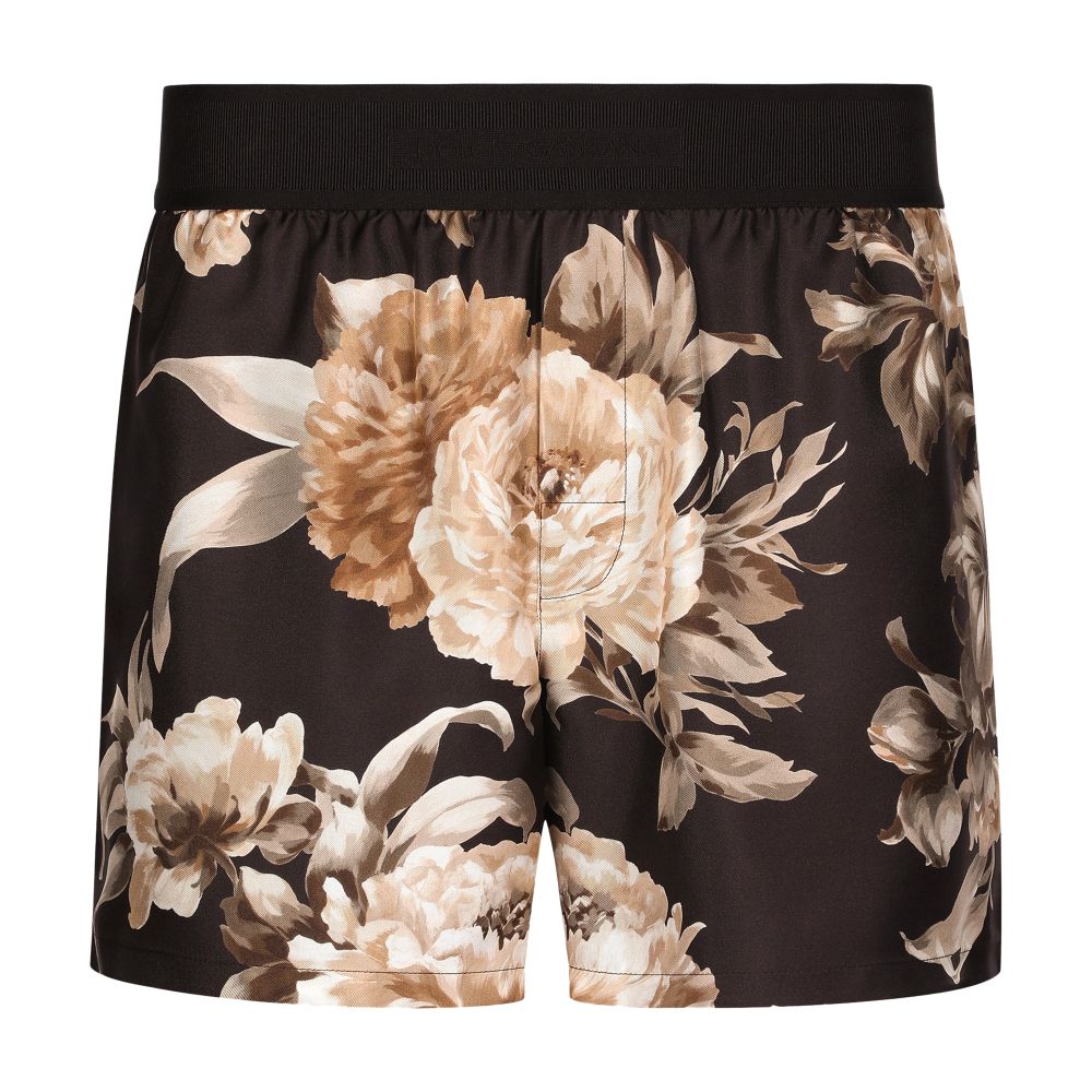 Dolce & Gabbana Floral-print silk shorts