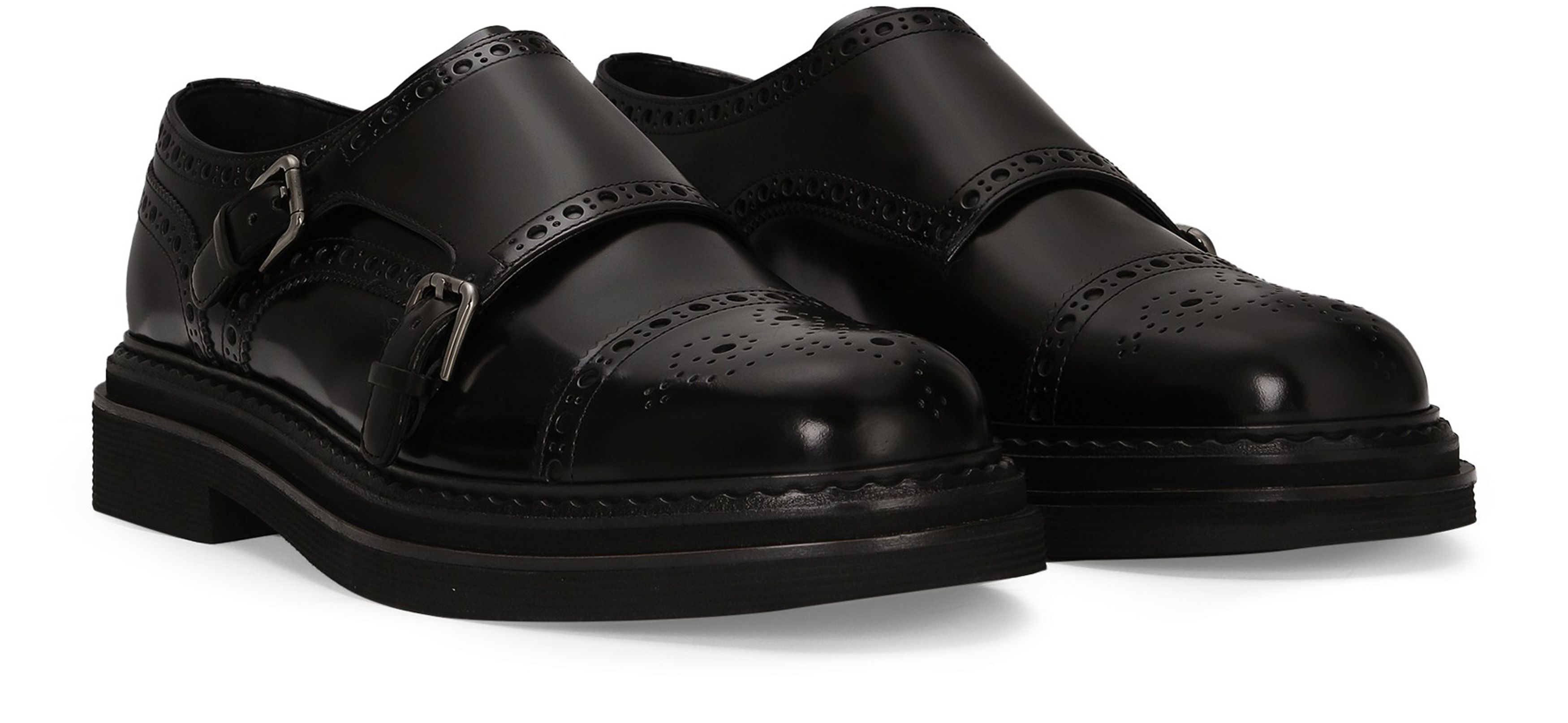 Dolce & Gabbana Brushed calfskin monkstrap shoes