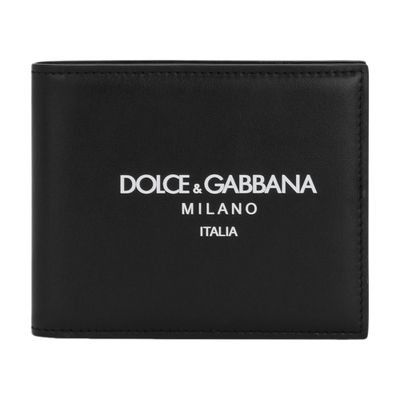 Dolce & Gabbana Calfskin bifold wallet with logo