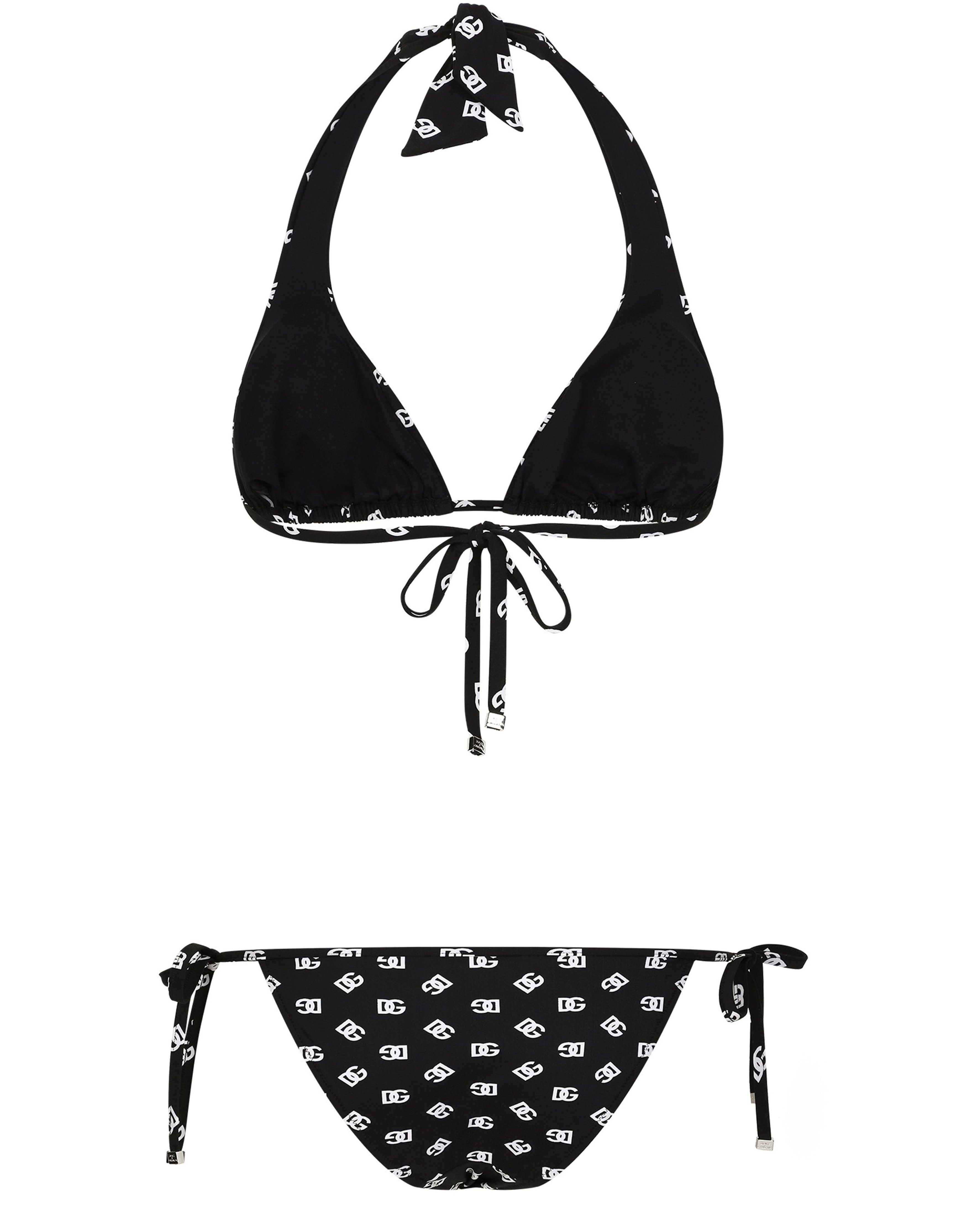 Dolce & Gabbana Triangle bikini with DG logo print