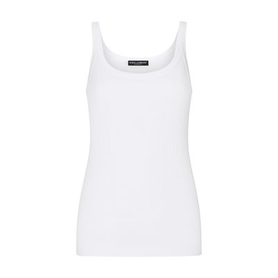 Dolce & Gabbana Fine-rib cotton singlet