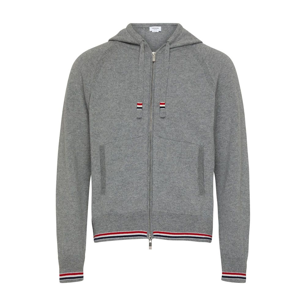 Thom Browne Zipped hoodie in cashmere