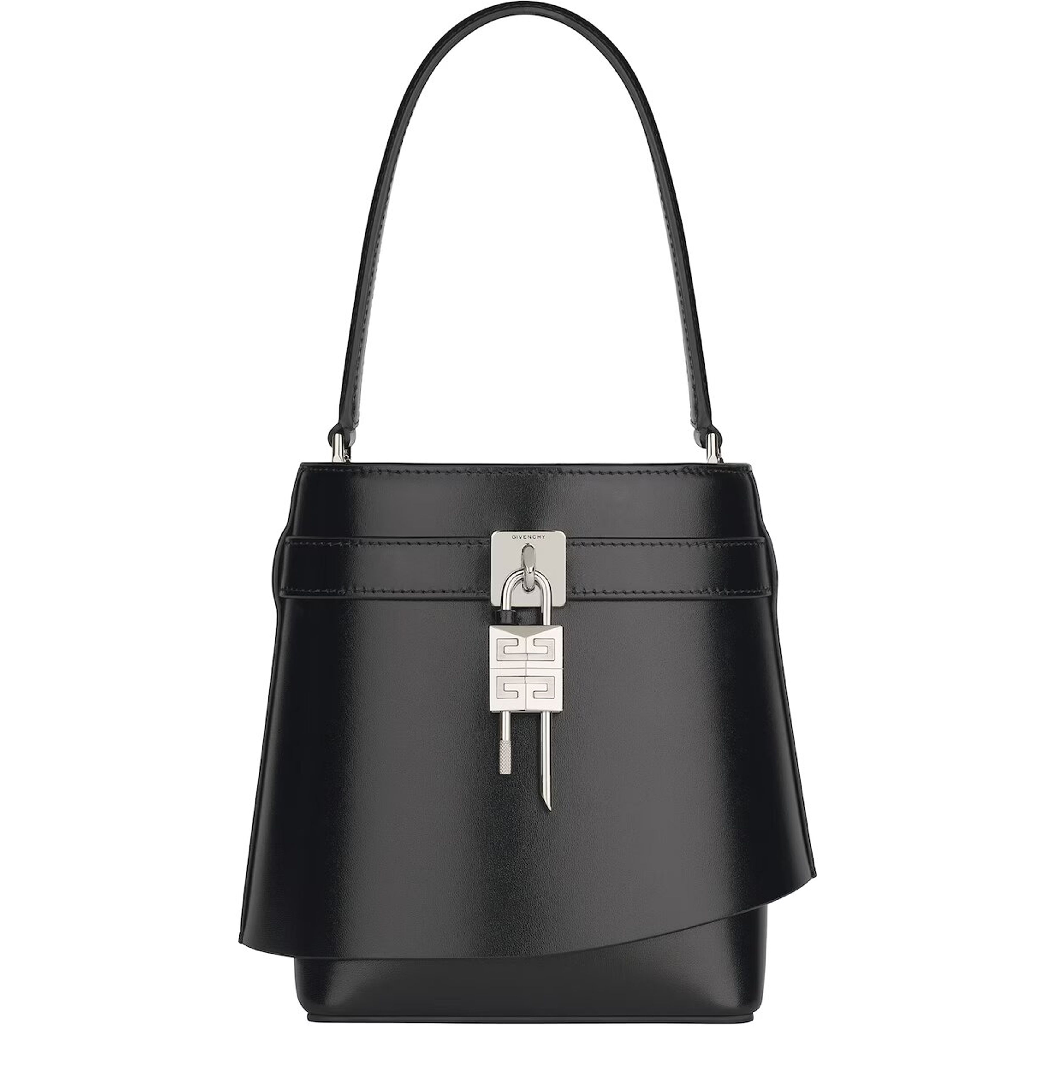 Givenchy Shark Lock bucket bag in Box leather