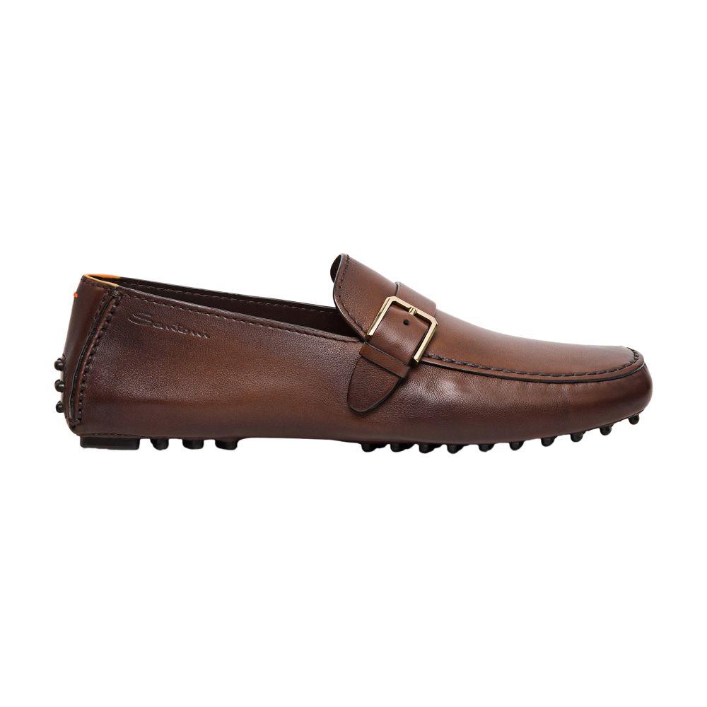 Santoni Leather driving Loafers